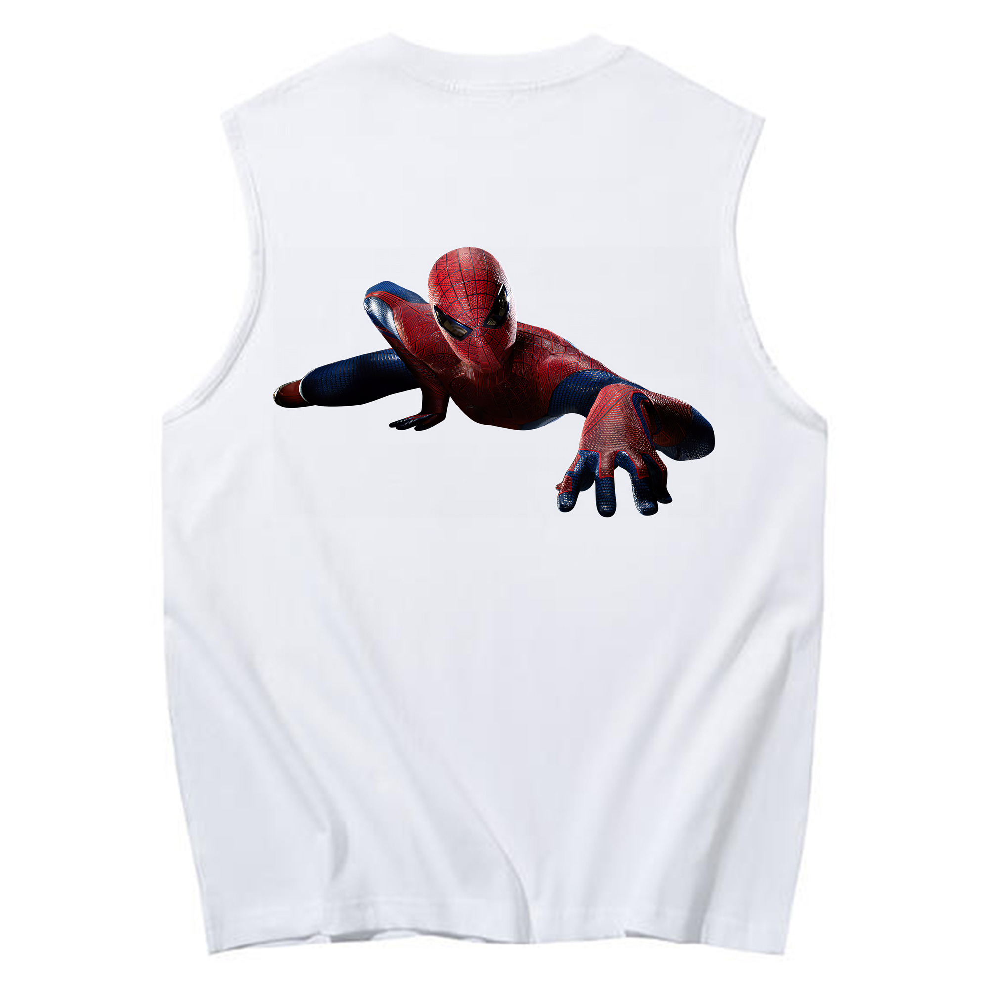 （画像用） Spider Man スパイダーマン コットン100％タンクトップ（背面プリント）