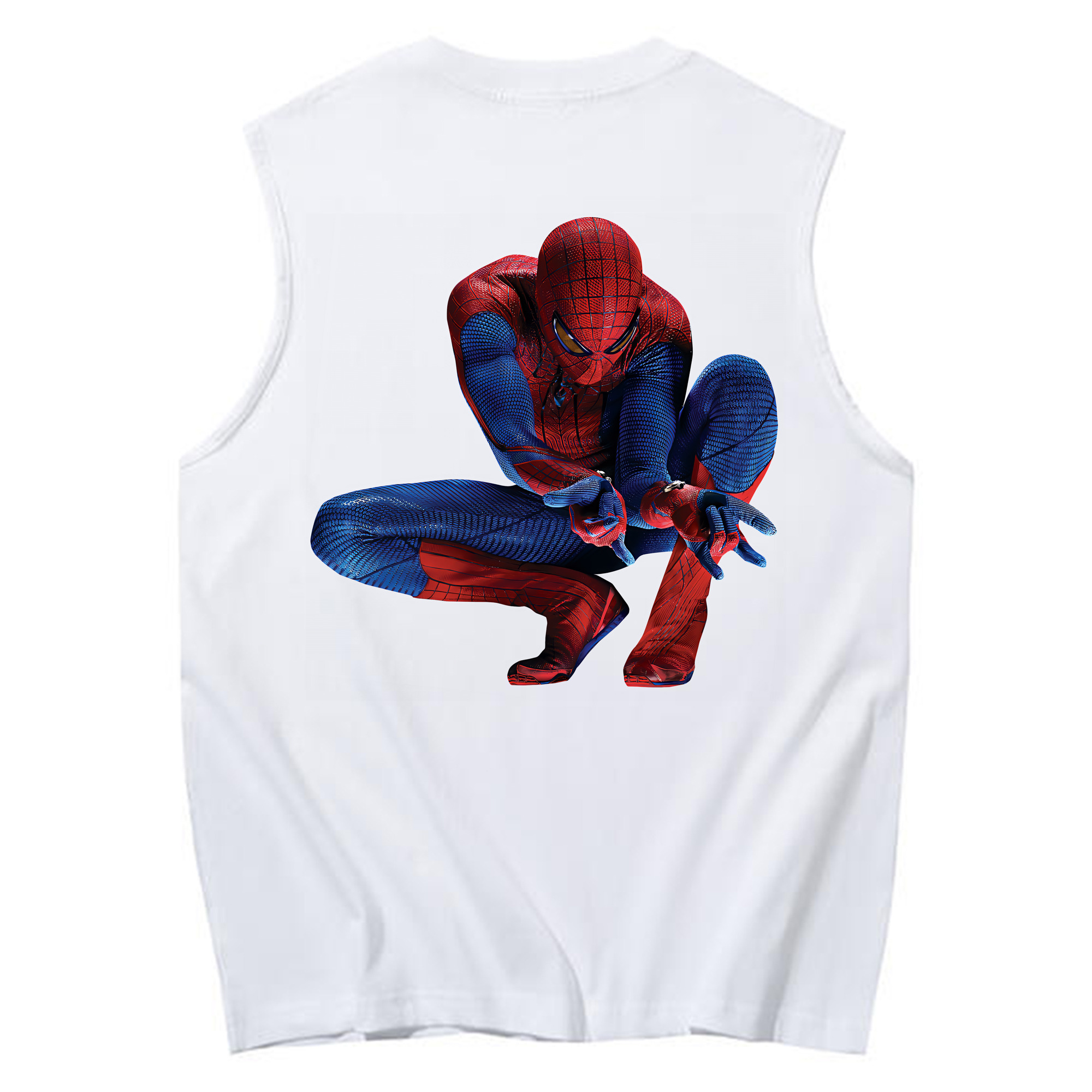 （画像用） Spider Man スパイダーマン コットン100％タンクトップ（背面プリント）