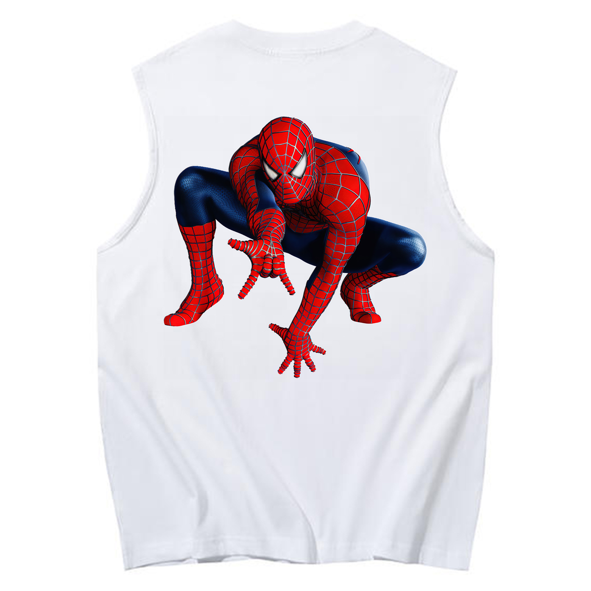 （画像用） Spider Man スパイダーマン コットン100％タンクトップ（背面プリント）