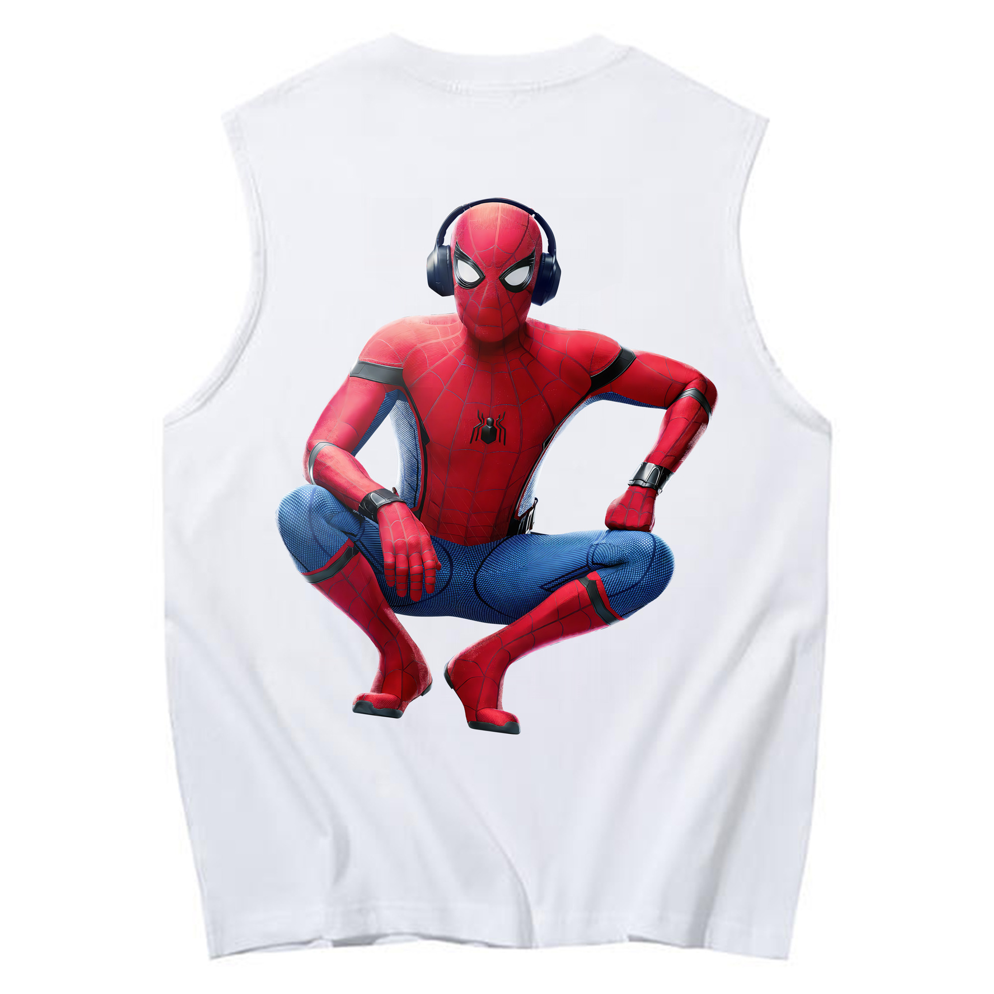 （画像用） Spider Man スパイダーマン コットン100％タンクトップ（背面プリント）