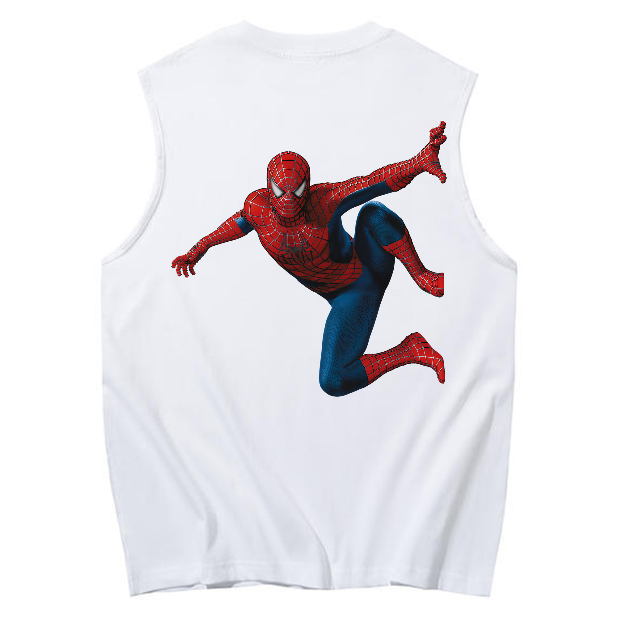 （画像用） Spider Man スパイダーマン コットン100％タンクトップ（背面プリント）