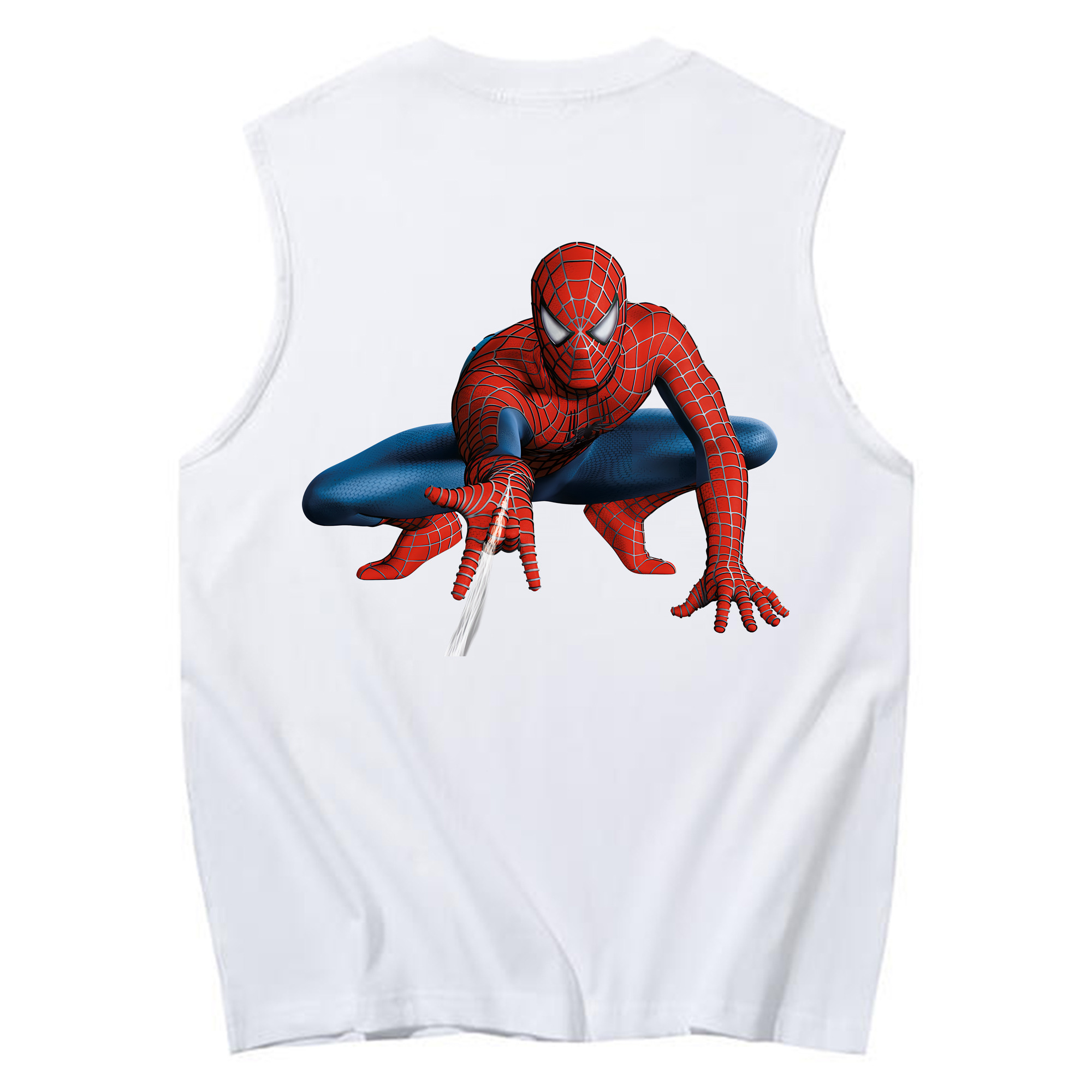 （画像用） Spider Man スパイダーマン コットン100％タンクトップ（背面プリント）