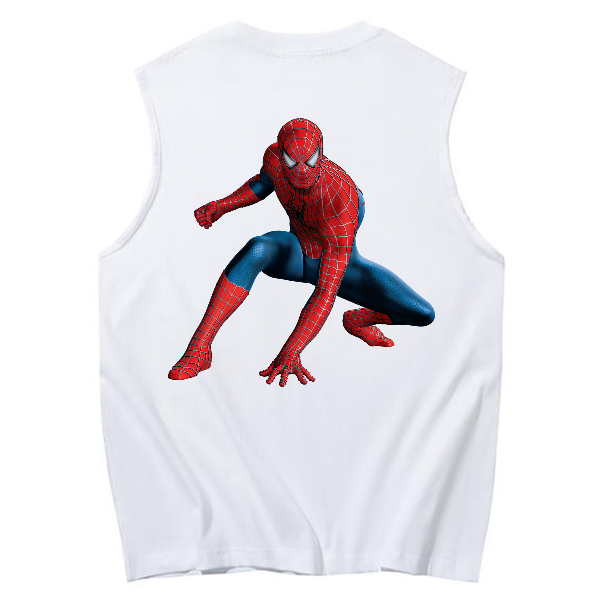 （画像用） Spider Man スパイダーマン コットン100％タンクトップ（背面プリント）