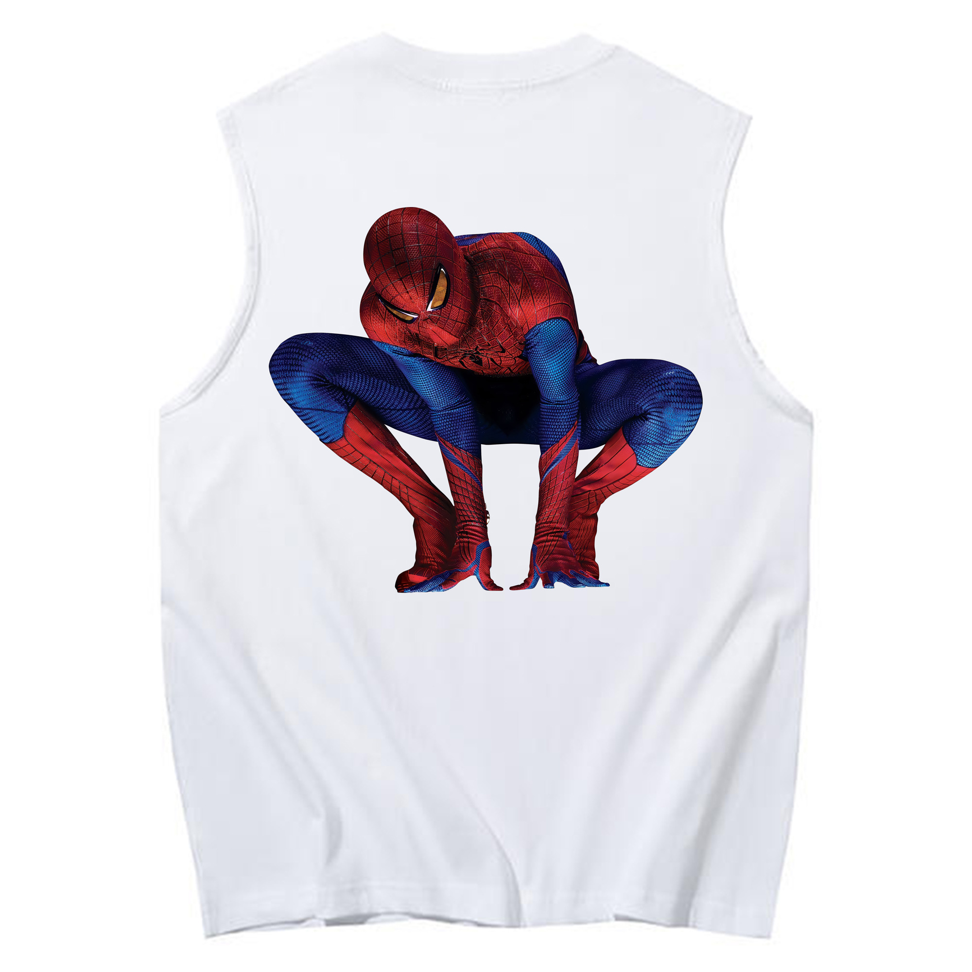 （画像用） Spider Man スパイダーマン コットン100％タンクトップ（背面プリント）