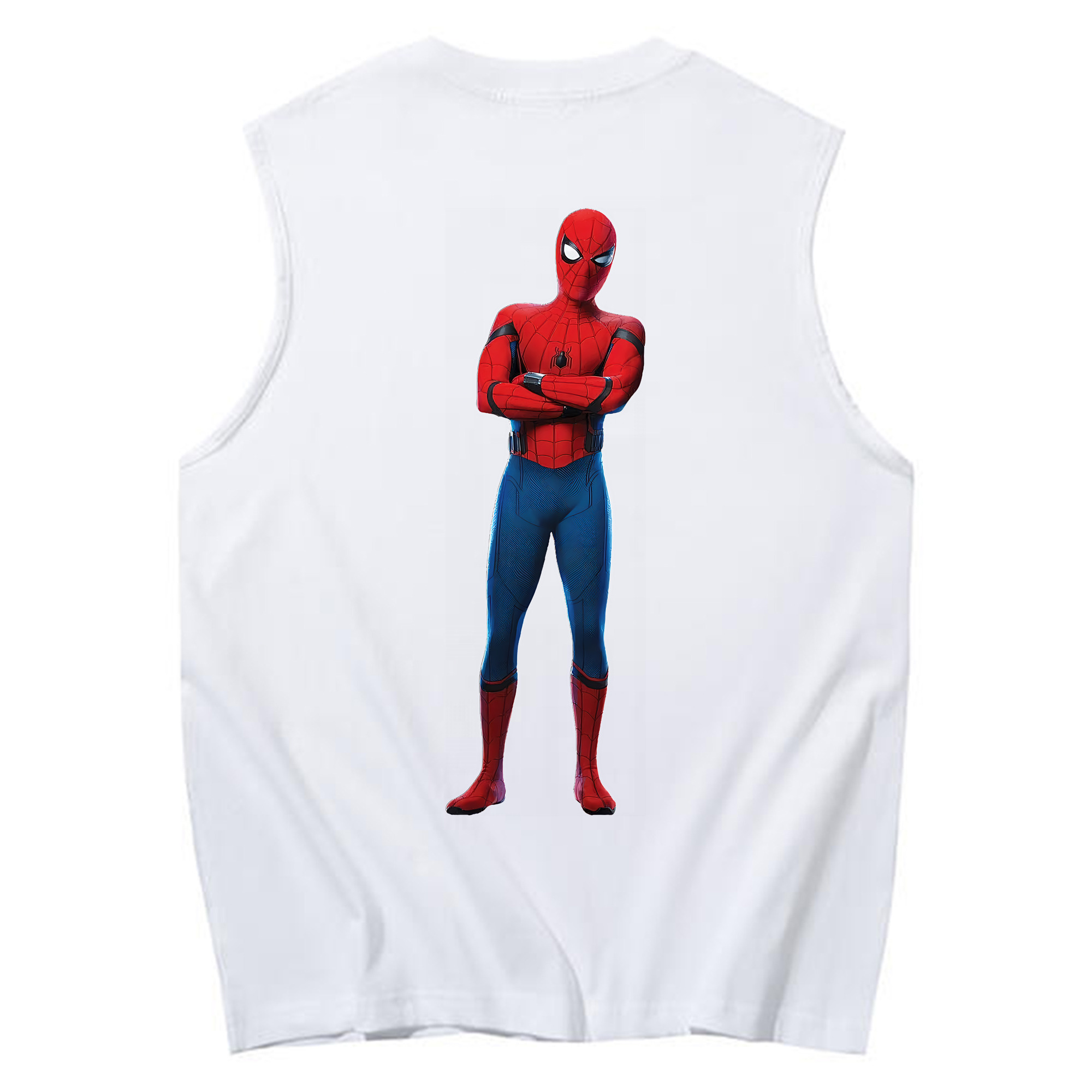 （画像用） Spider Man スパイダーマン コットン100％タンクトップ（背面プリント）