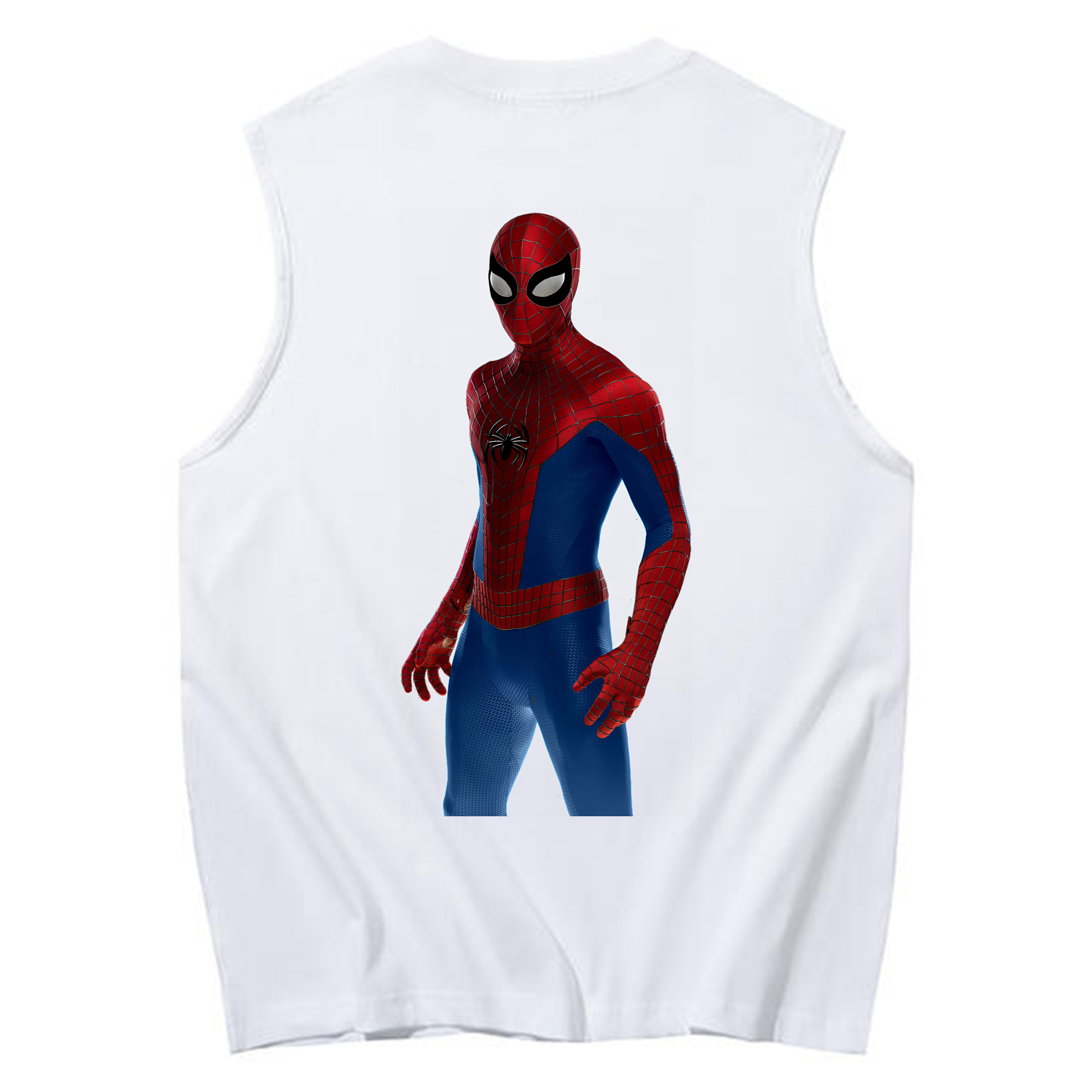（画像用） Spider Man スパイダーマン コットン100％タンクトップ（背面プリント）