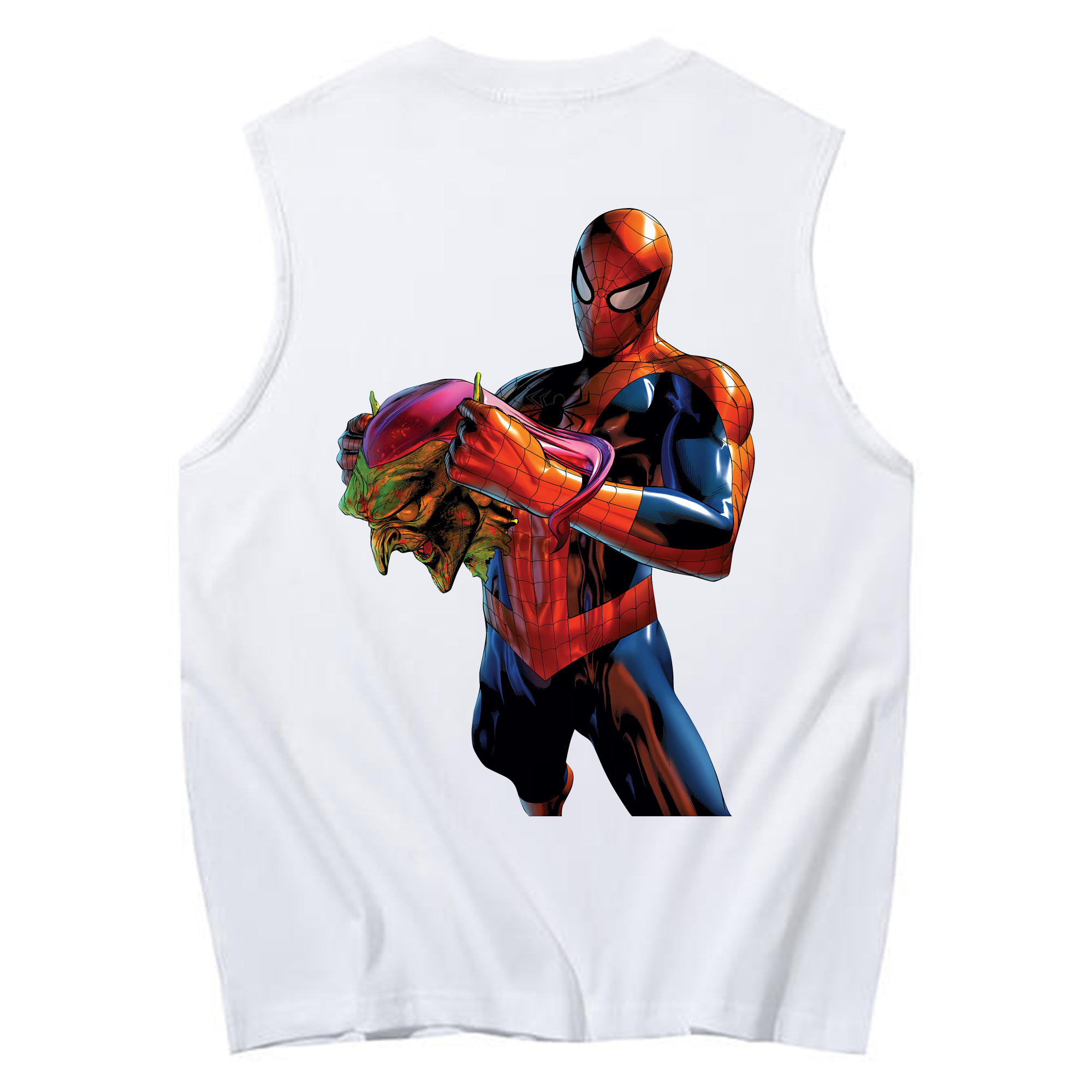 （画像用） Spider Man スパイダーマン コットン100％タンクトップ（背面プリント）