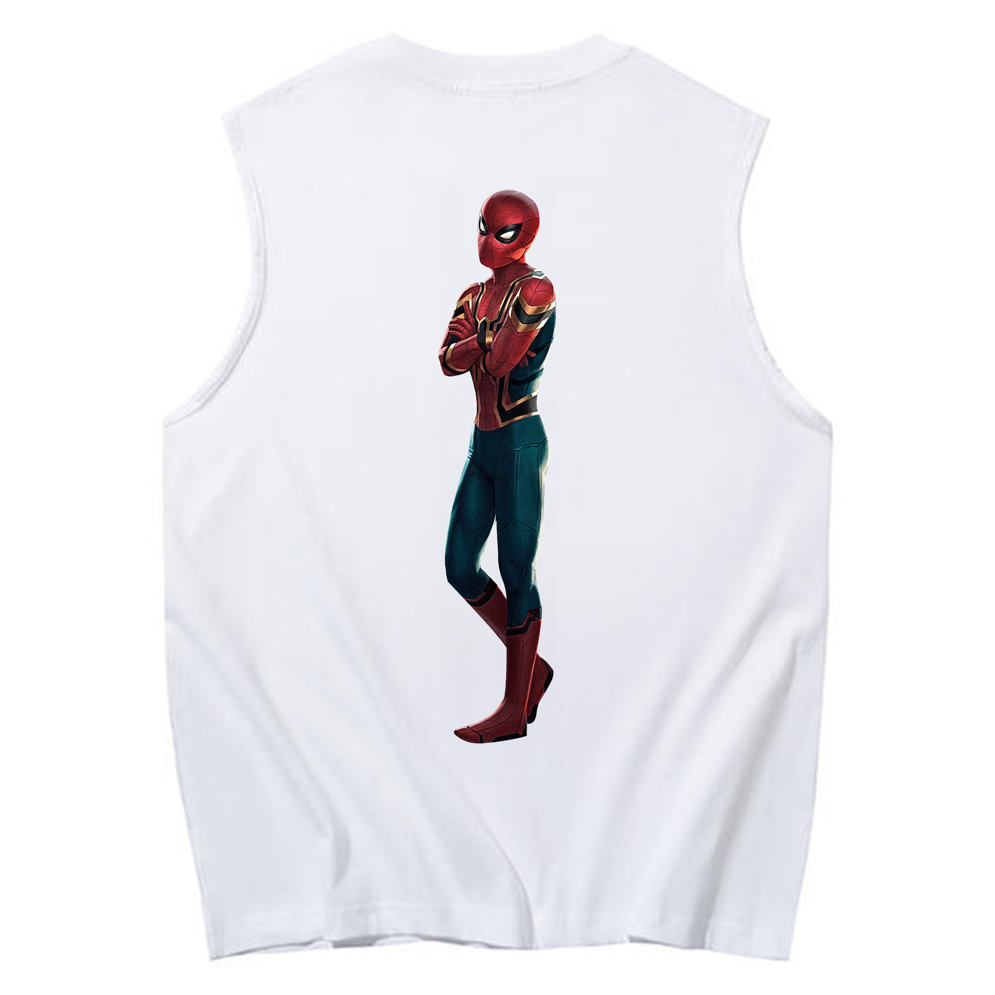 （画像用） Spider Man スパイダーマン コットン100％タンクトップ（背面プリント）