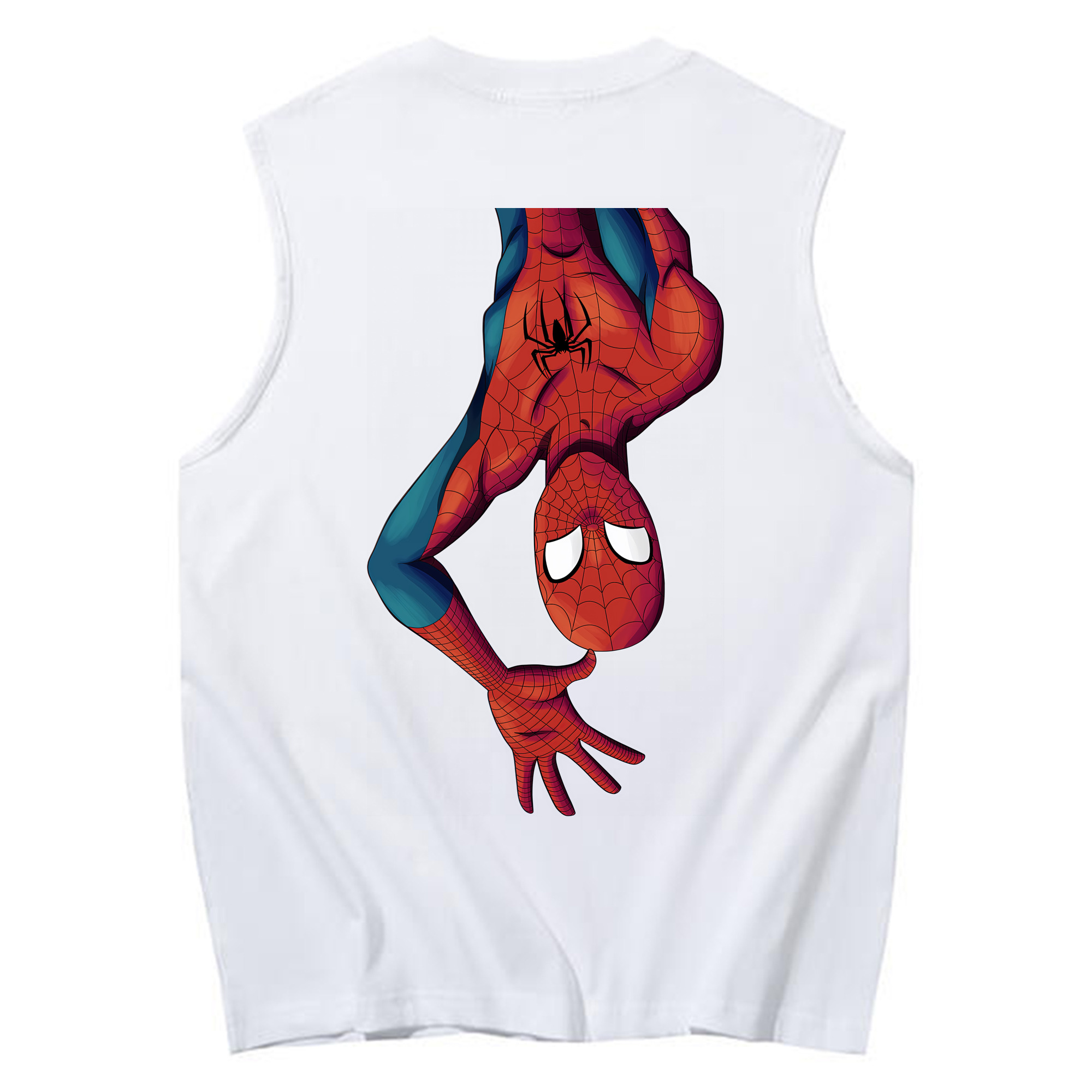 （画像用） Spider Man スパイダーマン コットン100％タンクトップ（背面プリント）