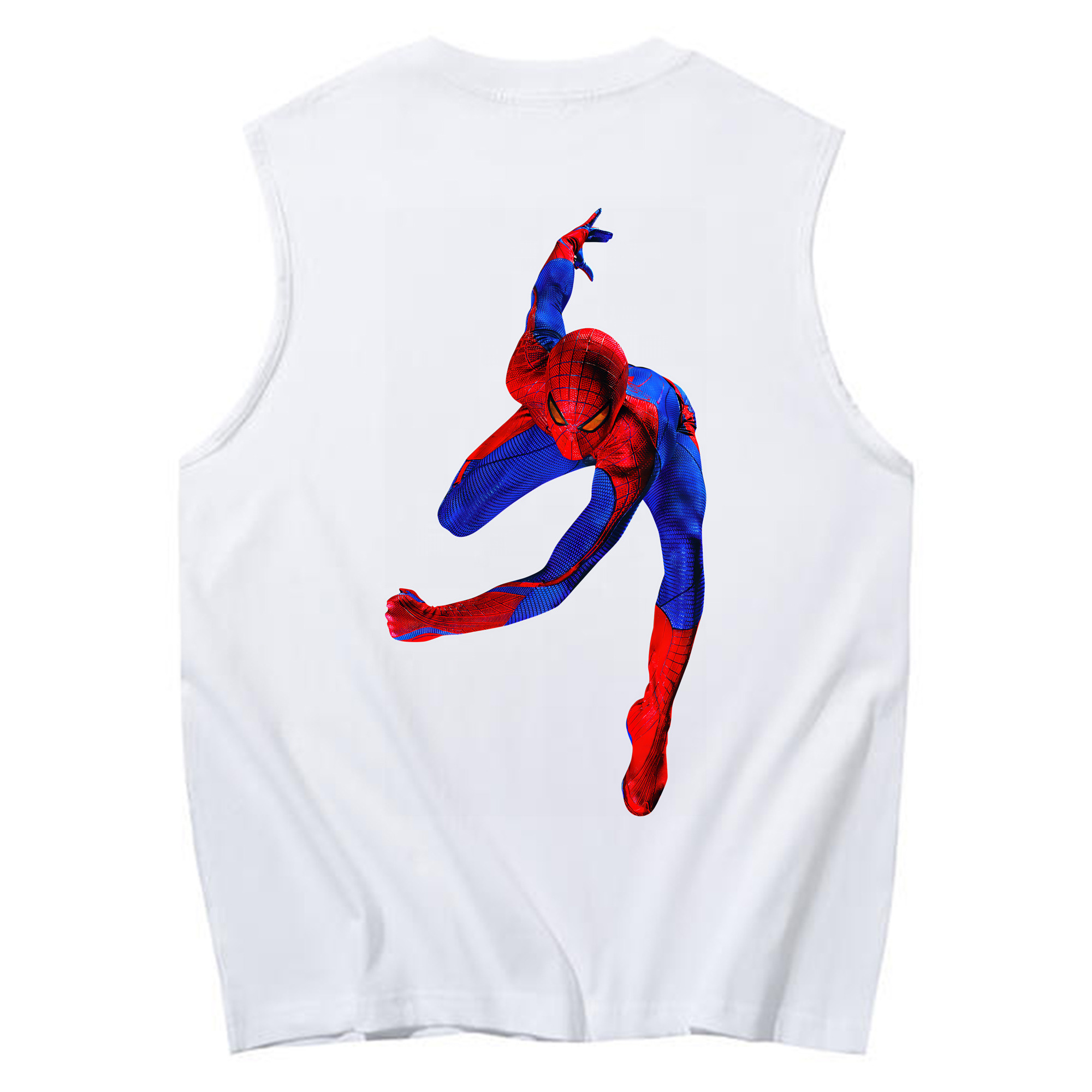 （画像用） Spider Man スパイダーマン コットン100％タンクトップ（背面プリント）