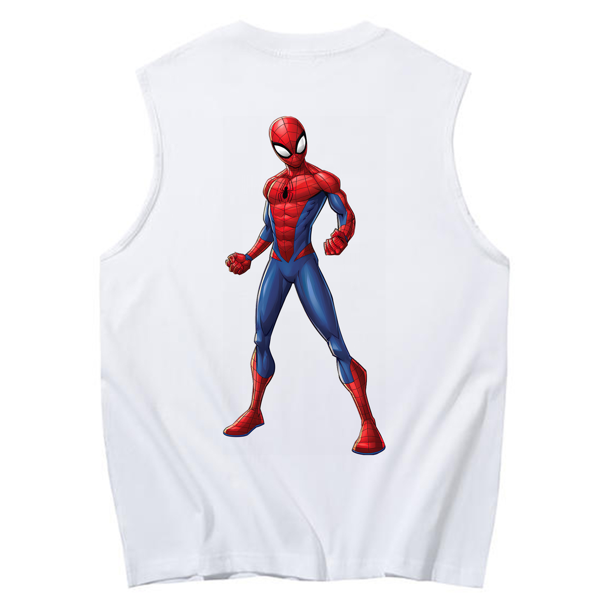 （画像用） Spider Man スパイダーマン コットン100％タンクトップ（背面プリント）