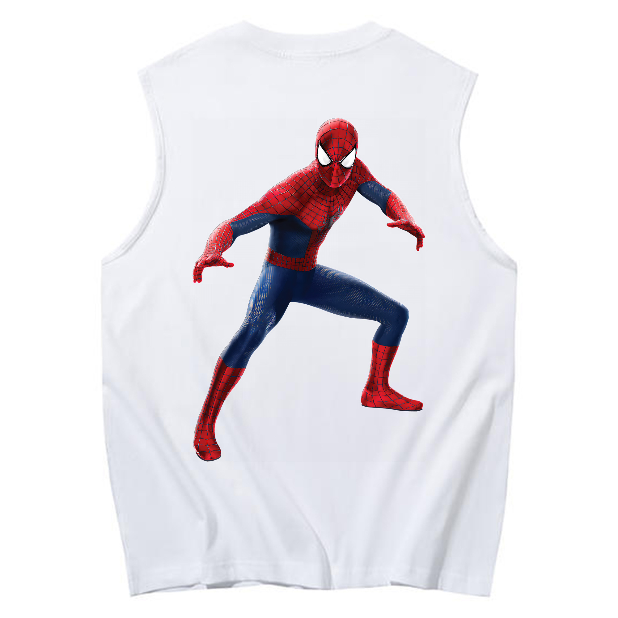 （画像用） Spider Man スパイダーマン コットン100％タンクトップ（背面プリント）