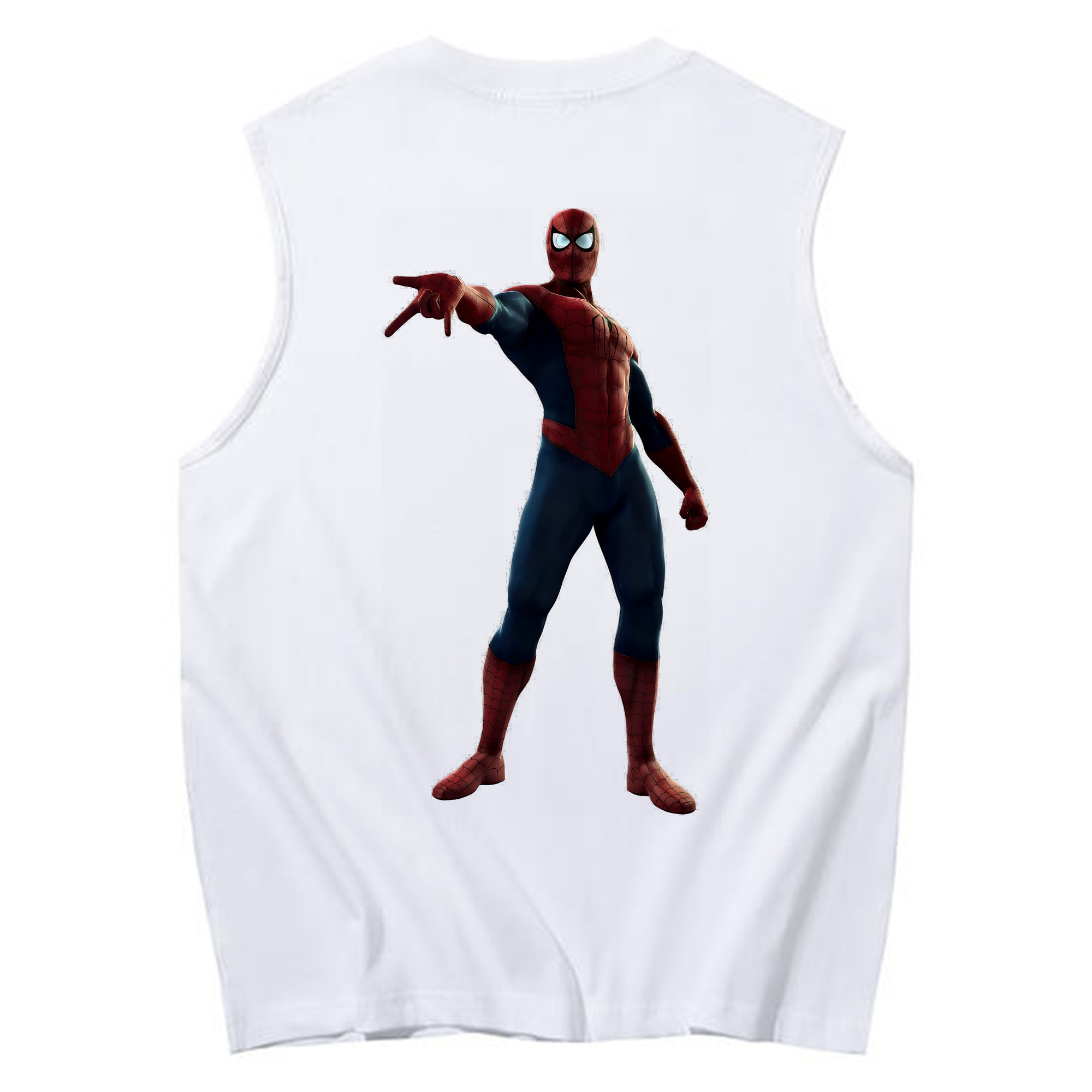 （画像用） Spider Man スパイダーマン コットン100％タンクトップ（背面プリント）