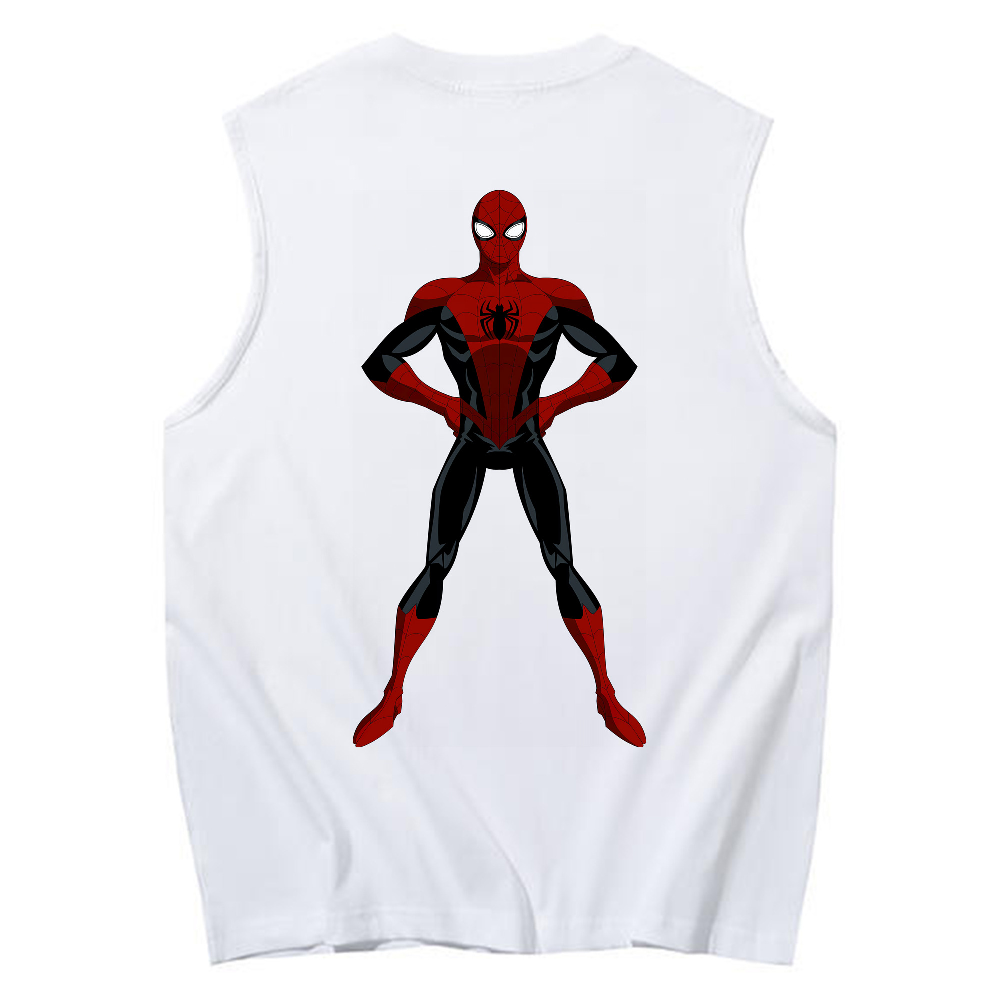 （画像用） Spider Man スパイダーマン コットン100％タンクトップ（背面プリント）
