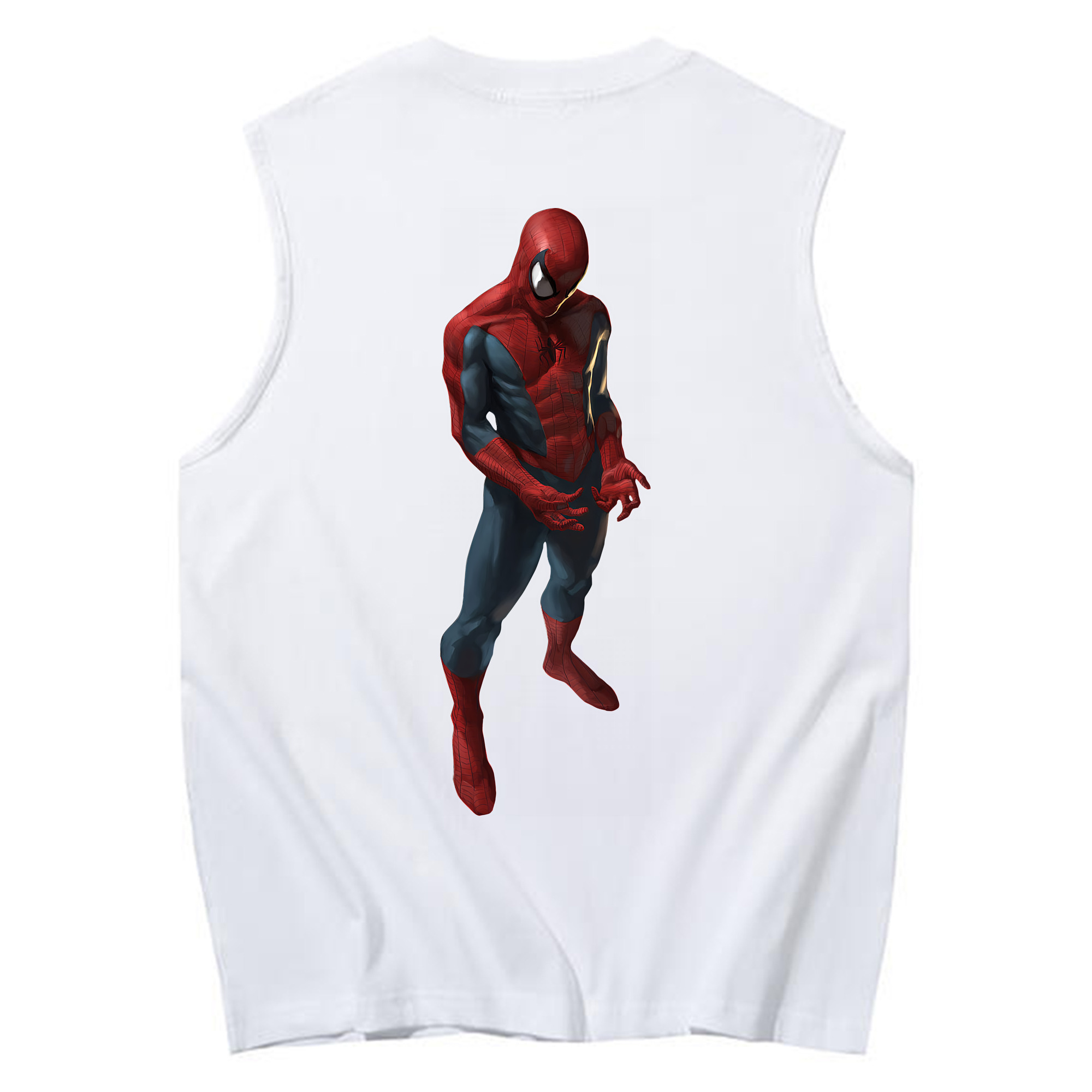 （画像用） Spider Man スパイダーマン コットン100％タンクトップ（背面プリント）
