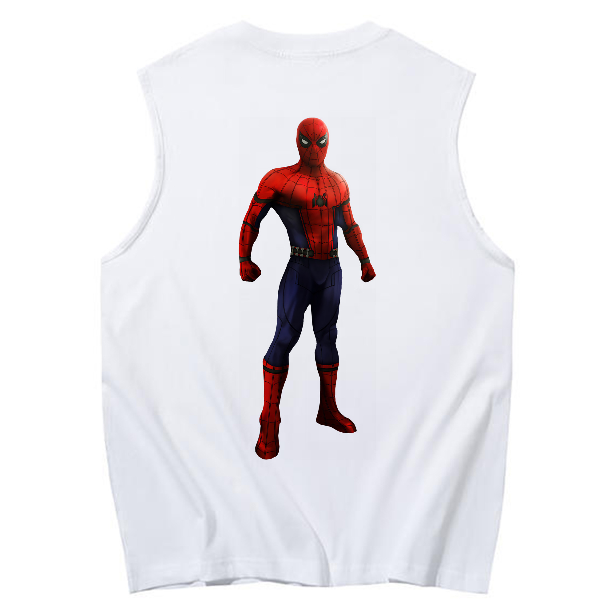 （画像用） Spider Man スパイダーマン コットン100％タンクトップ（背面プリント）