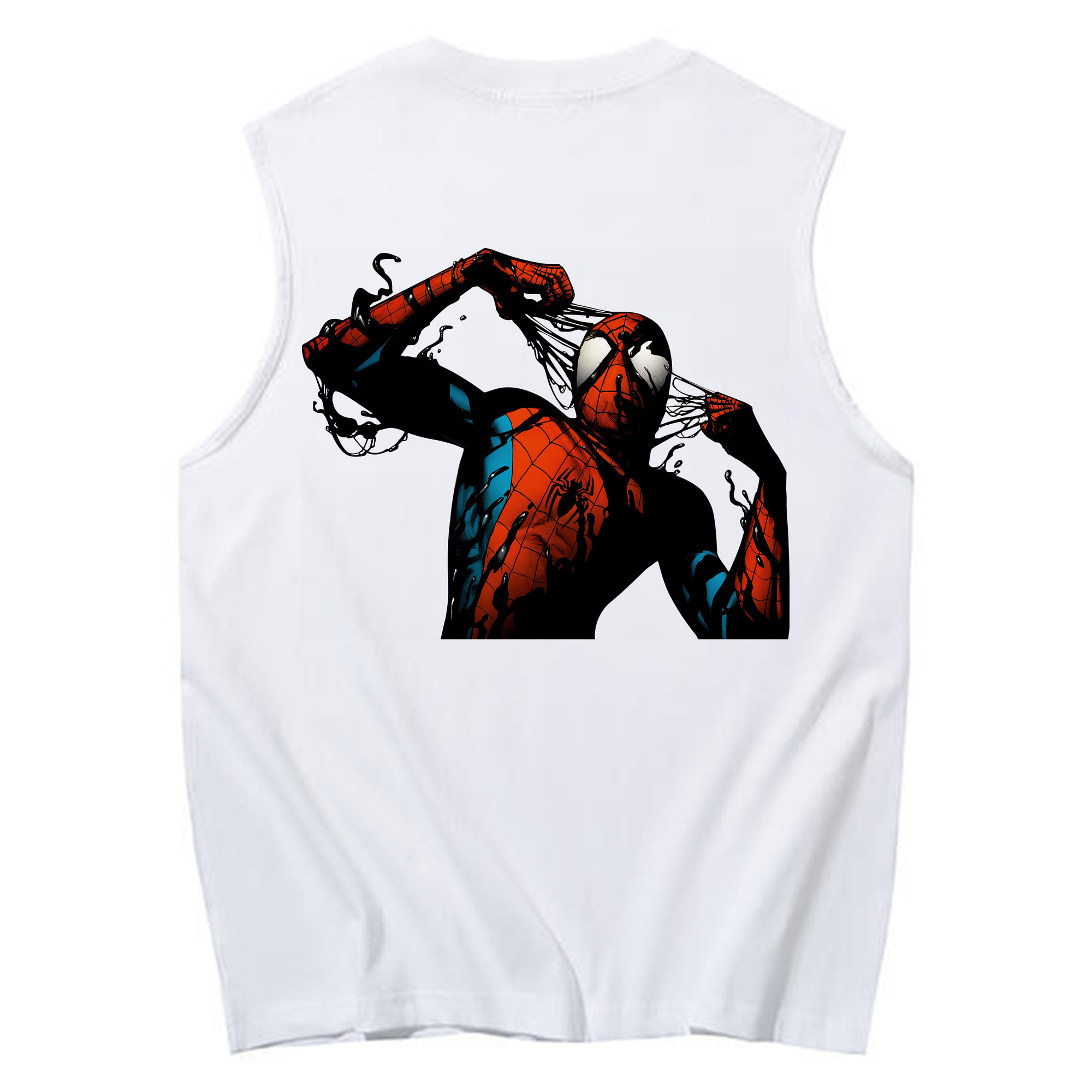（画像用） Spider Man スパイダーマン コットン100％タンクトップ（背面プリント）