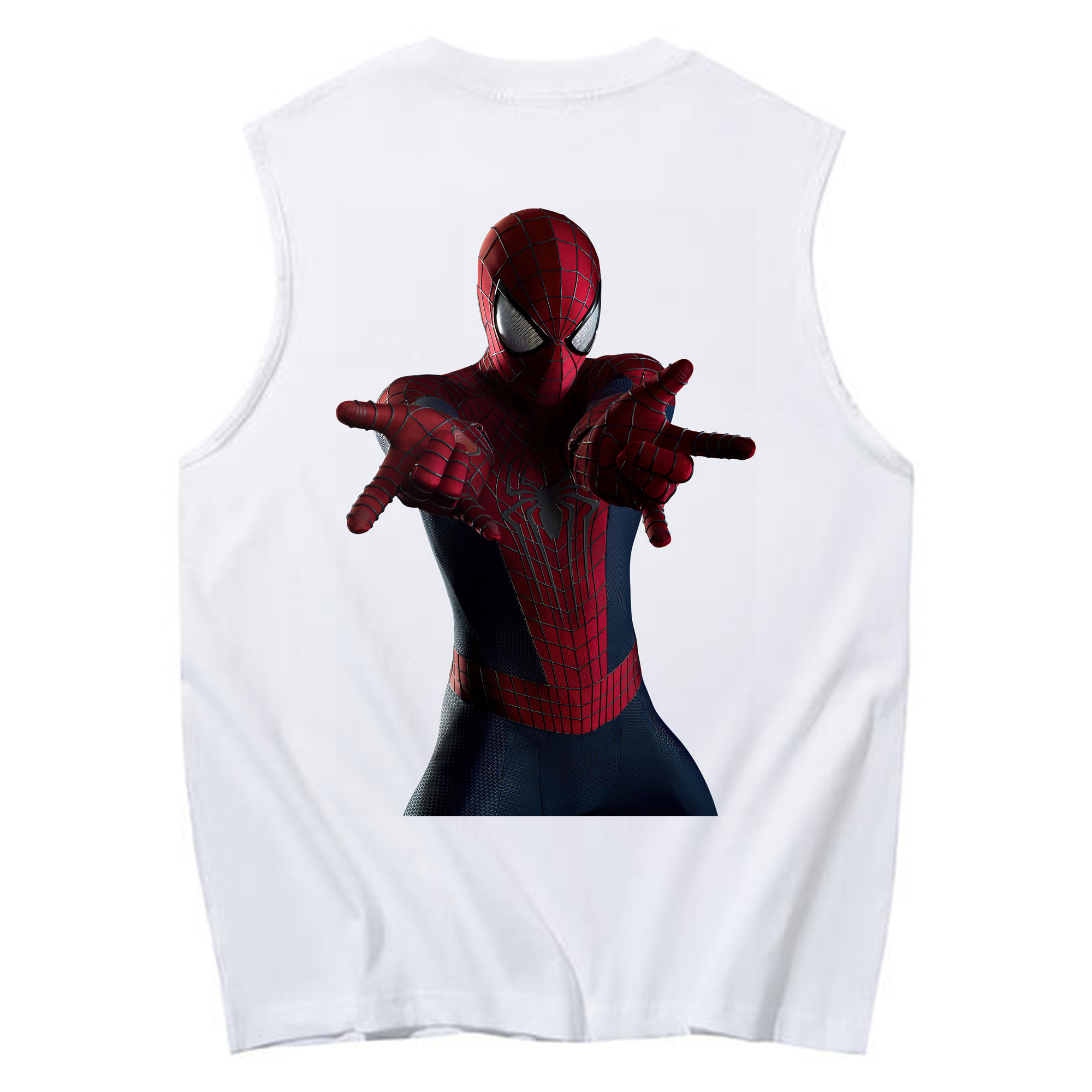（画像用） Spider Man スパイダーマン コットン100％タンクトップ（背面プリント）