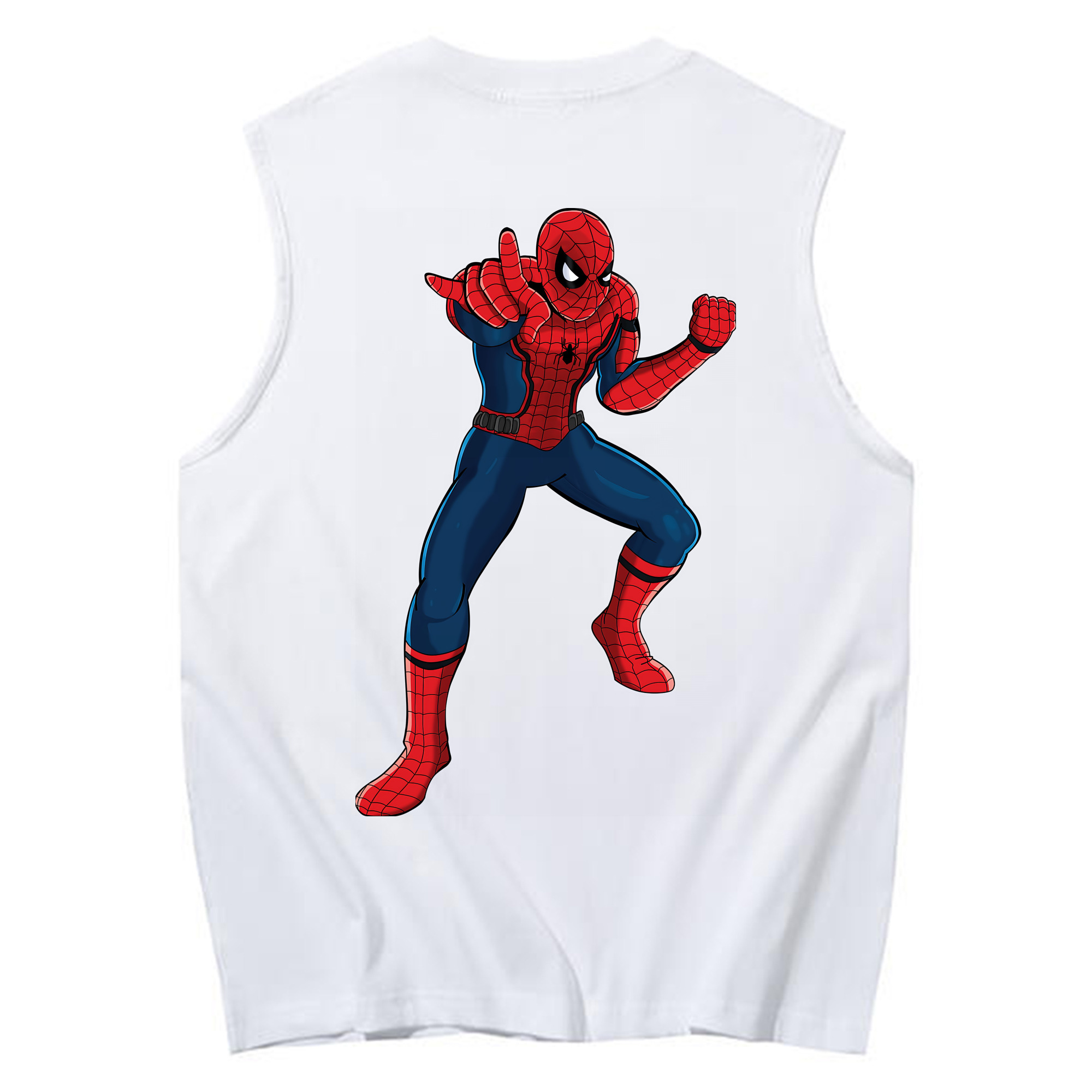 （画像用） Spider Man スパイダーマン コットン100％タンクトップ（背面プリント）