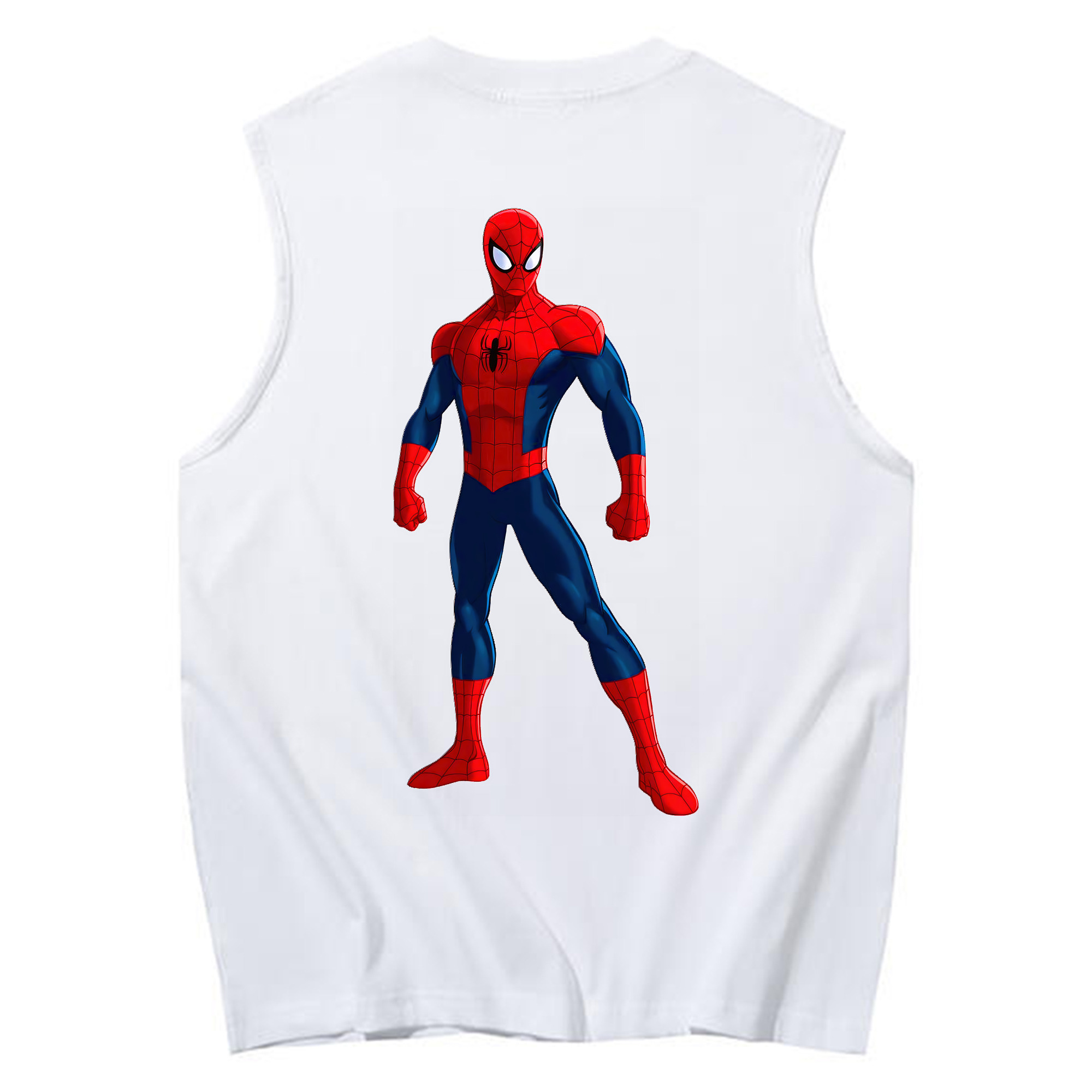 （画像用） Spider Man スパイダーマン コットン100％タンクトップ（背面プリント）