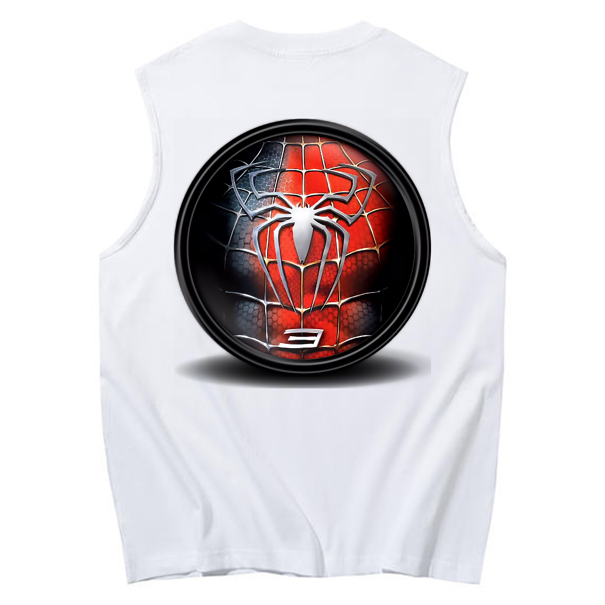 （画像用） Spider Man スパイダーマン コットン100％タンクトップ（背面プリント）