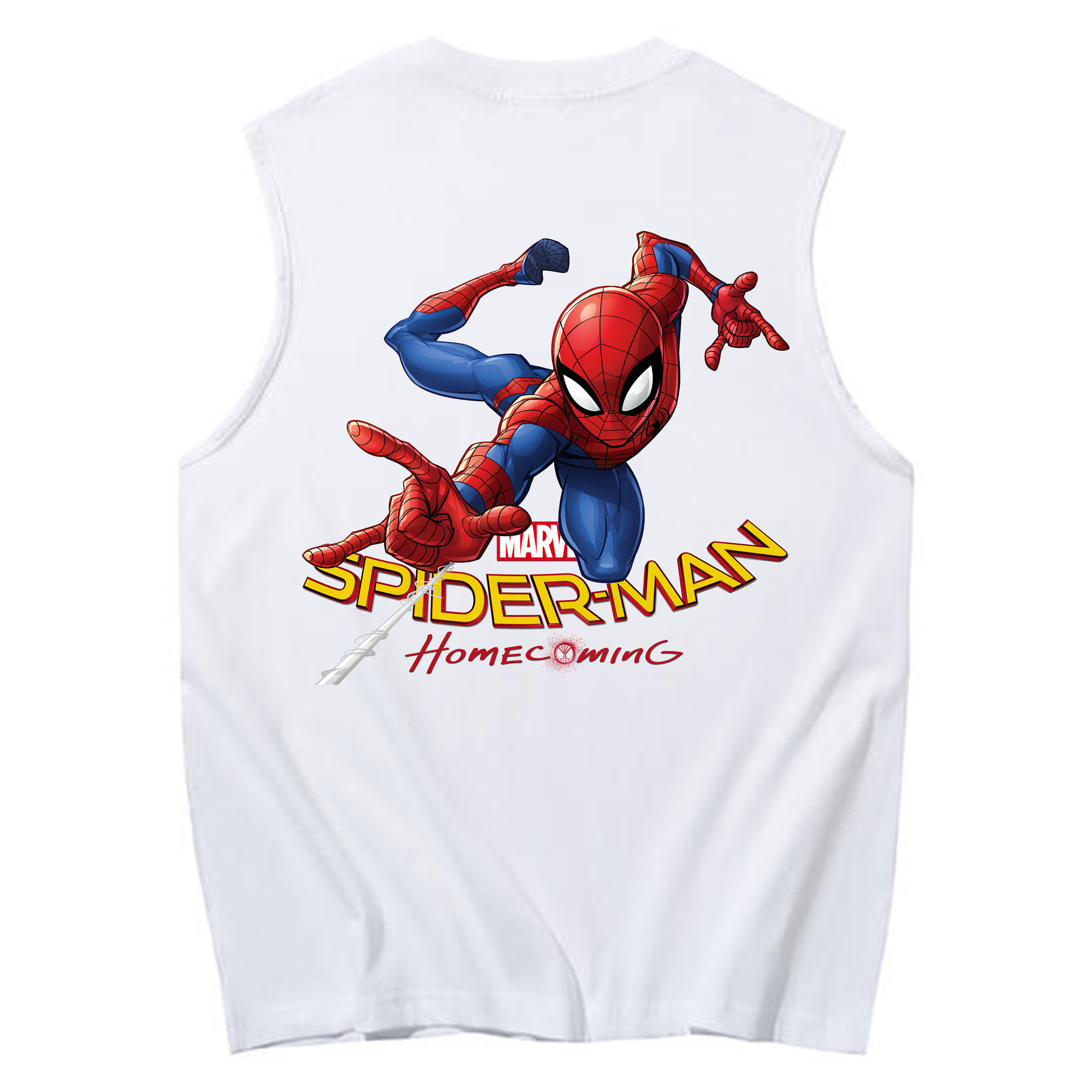 （画像用） Spider Man スパイダーマン コットン100％タンクトップ（背面プリント）