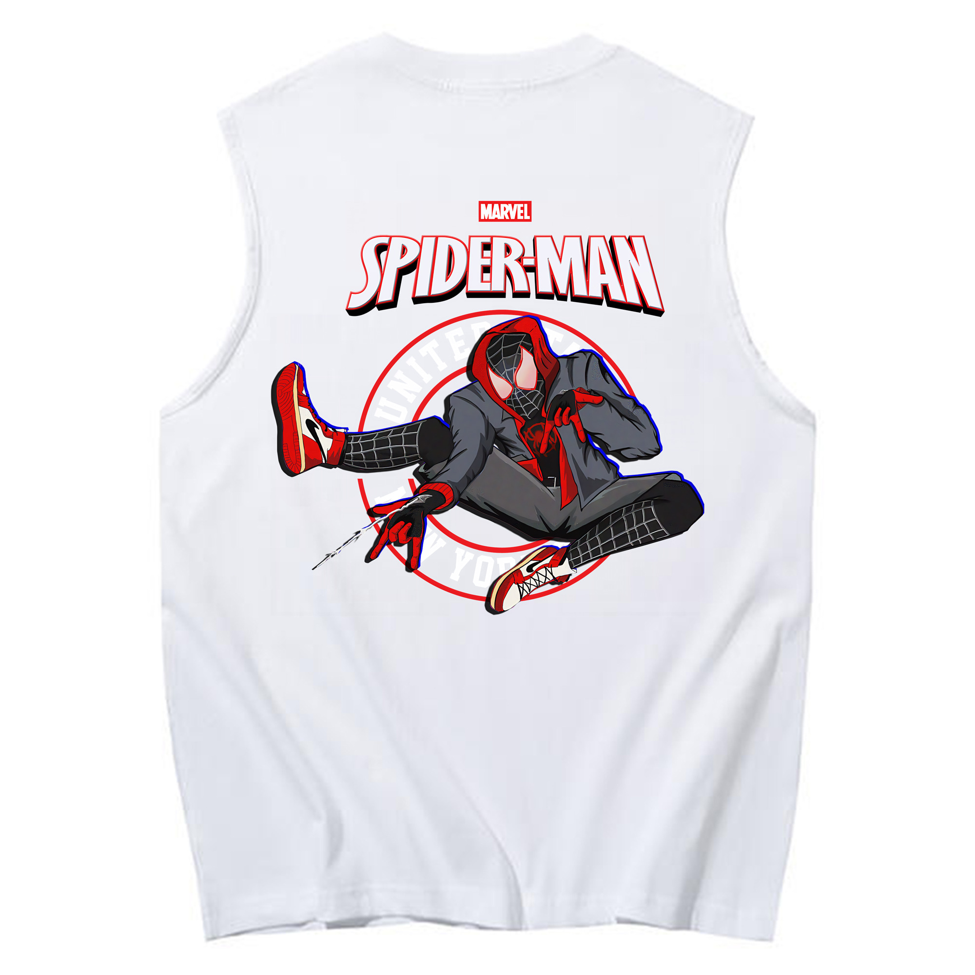 （画像用） Spider Man スパイダーマン コットン100％タンクトップ（背面プリント）