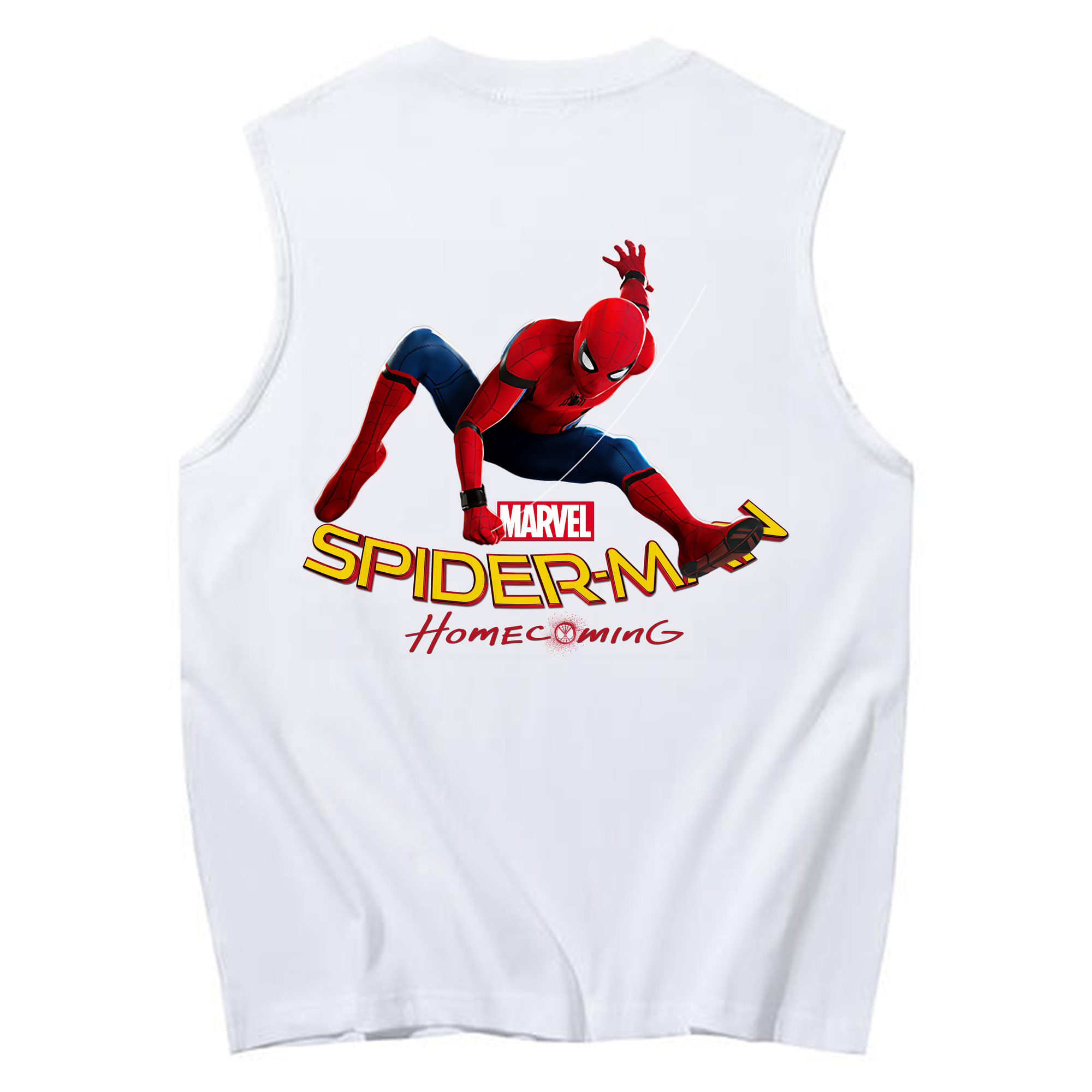 （画像用） Spider Man スパイダーマン コットン100％タンクトップ（背面プリント）
