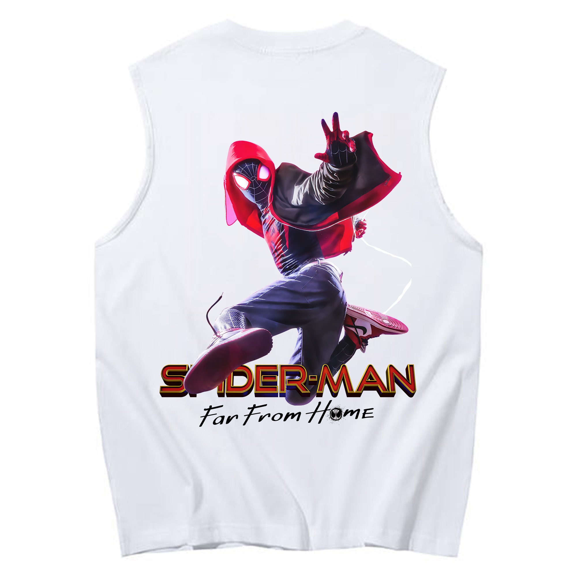 （画像用） Spider Man スパイダーマン コットン100％タンクトップ（背面プリント）
