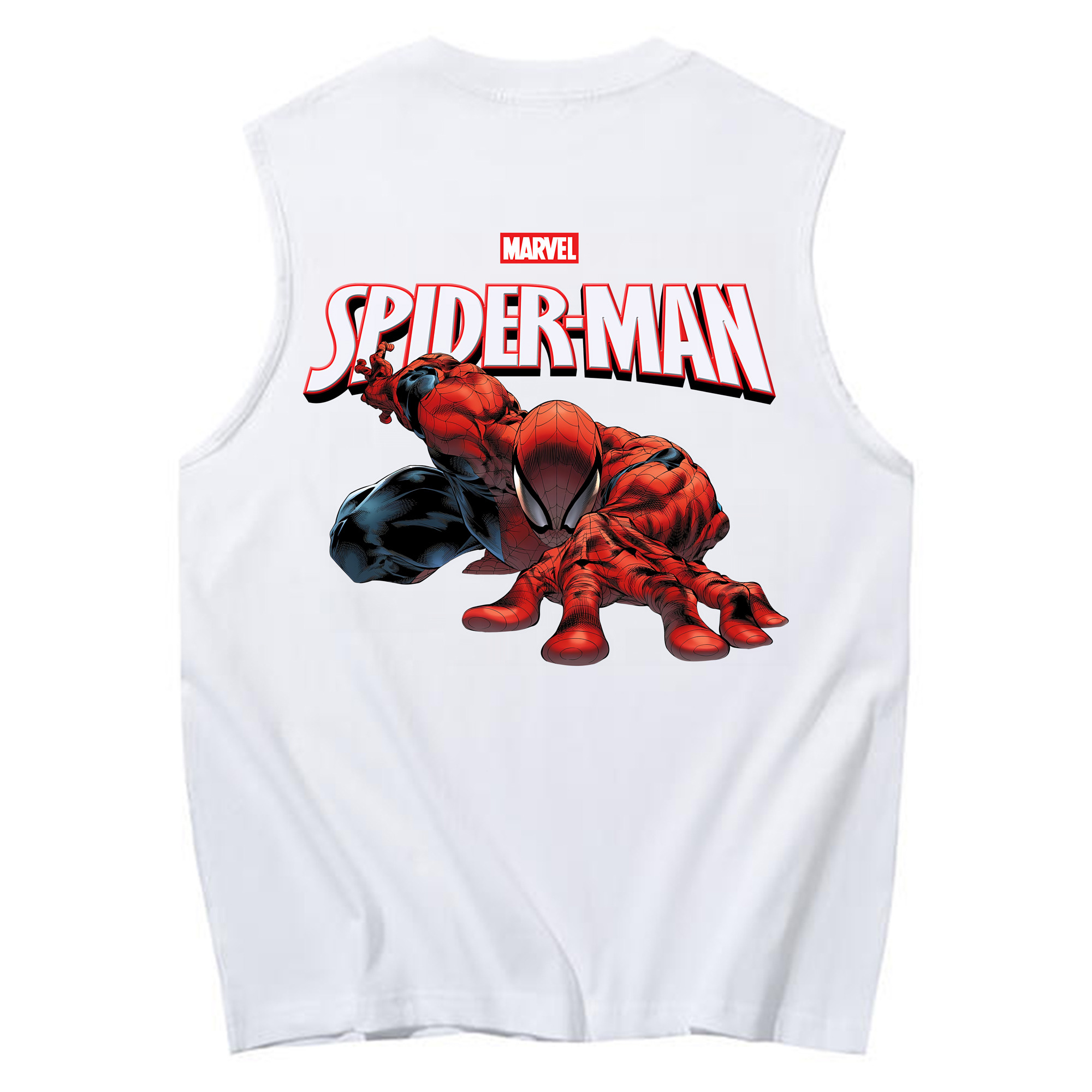 （画像用） Spider Man スパイダーマン コットン100％タンクトップ（背面プリント）