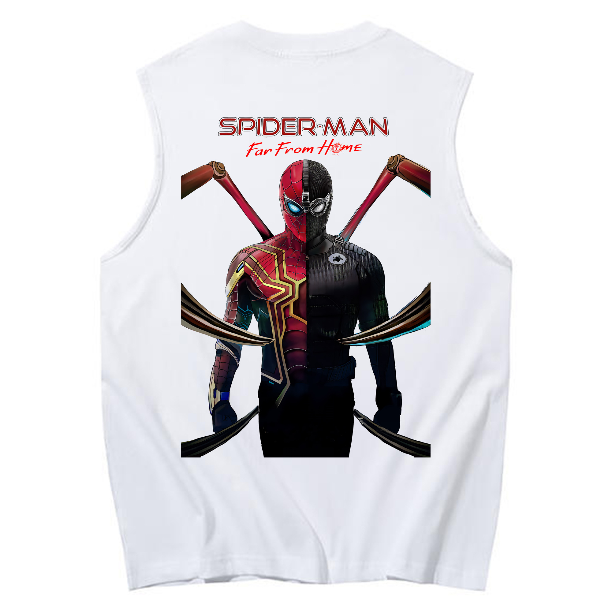 （画像用） Spider Man スパイダーマン コットン100％タンクトップ（背面プリント）