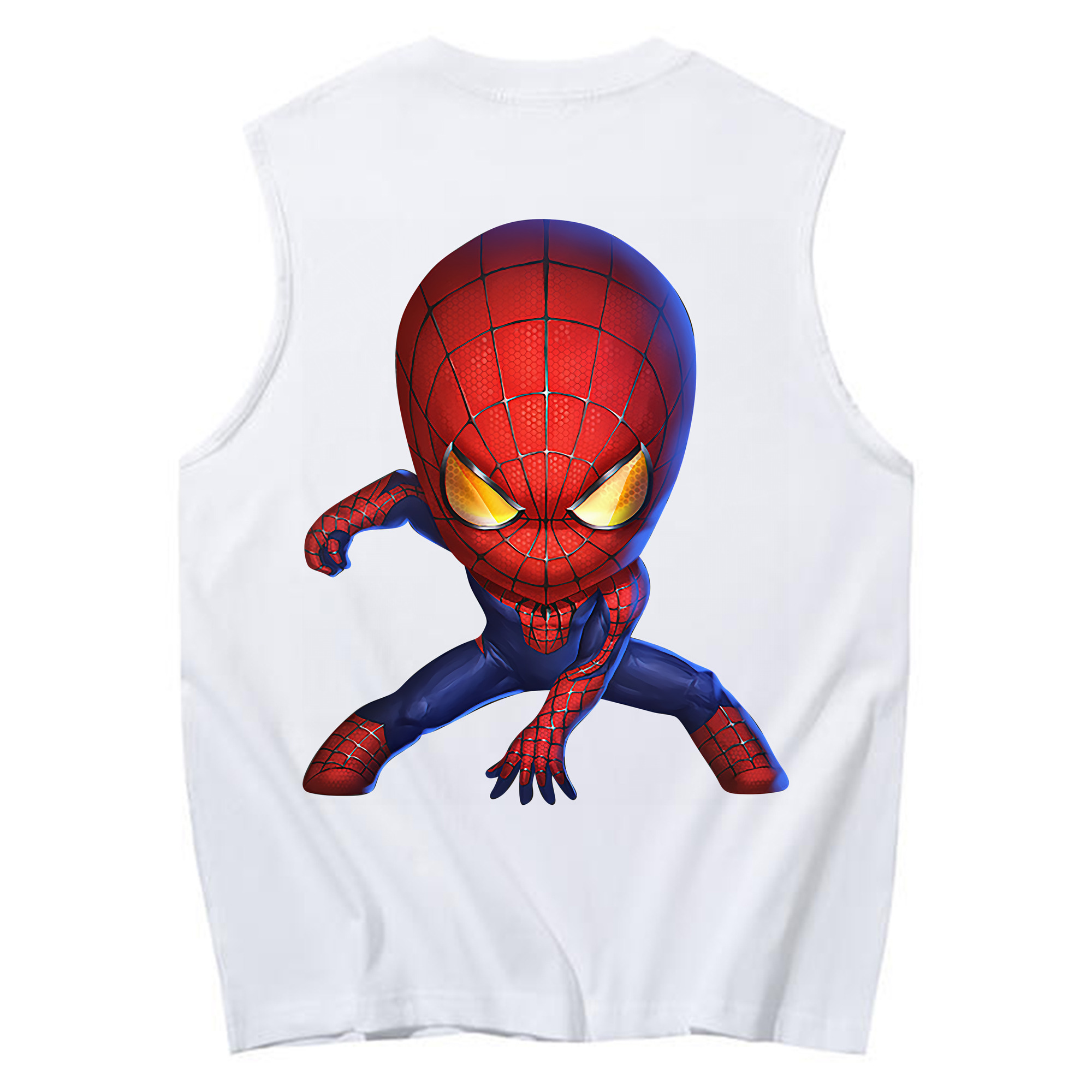 （画像用） Spider Man スパイダーマン コットン100％タンクトップ（背面プリント）