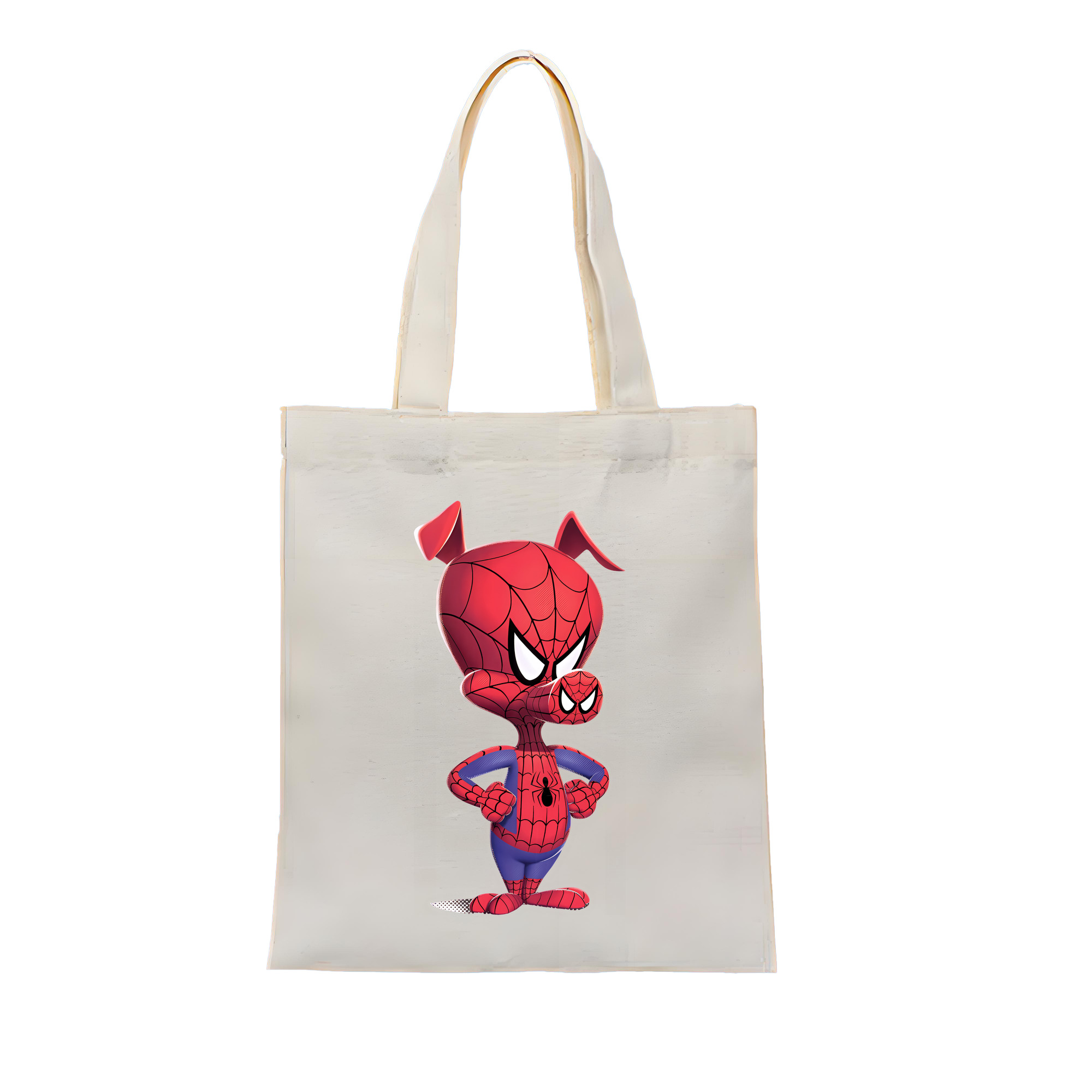 （画像用） Spider Man スパイダーマン 縦型キャンバス生地手提げバッグ　トートバッグ