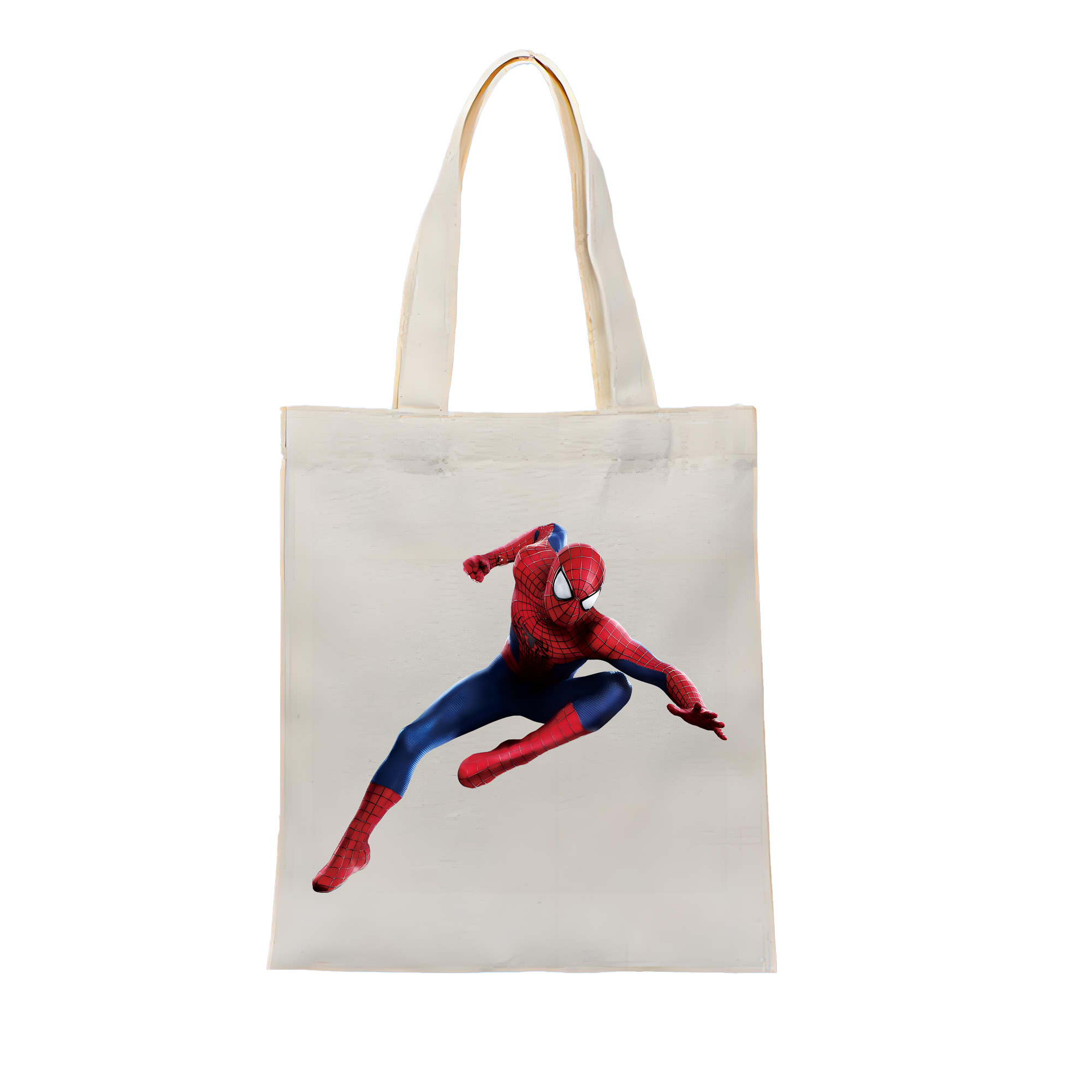 （画像用） Spider Man スパイダーマン 縦型キャンバス生地手提げバッグ　トートバッグ