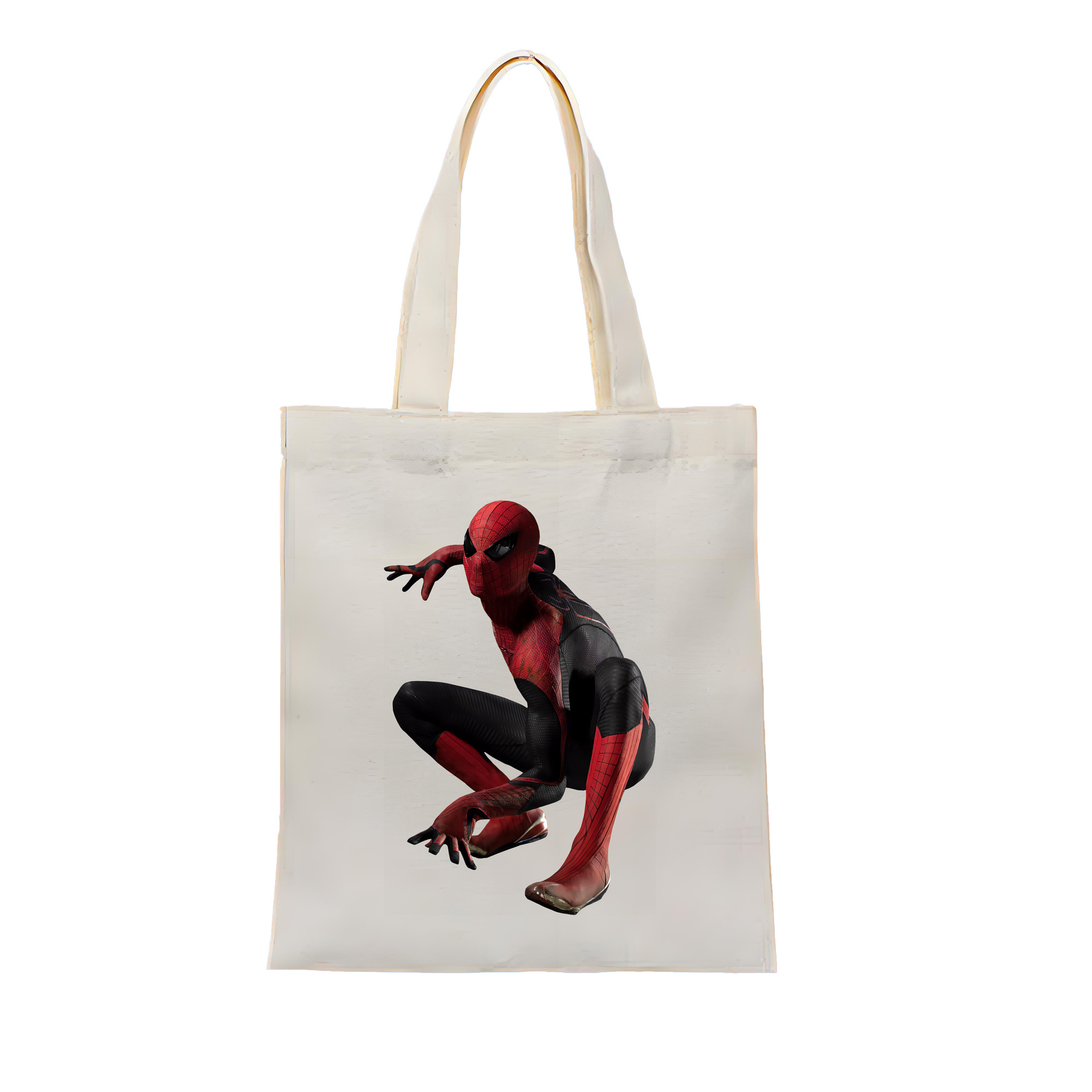 （画像用） Spider Man スパイダーマン 縦型キャンバス生地手提げバッグ　トートバッグ