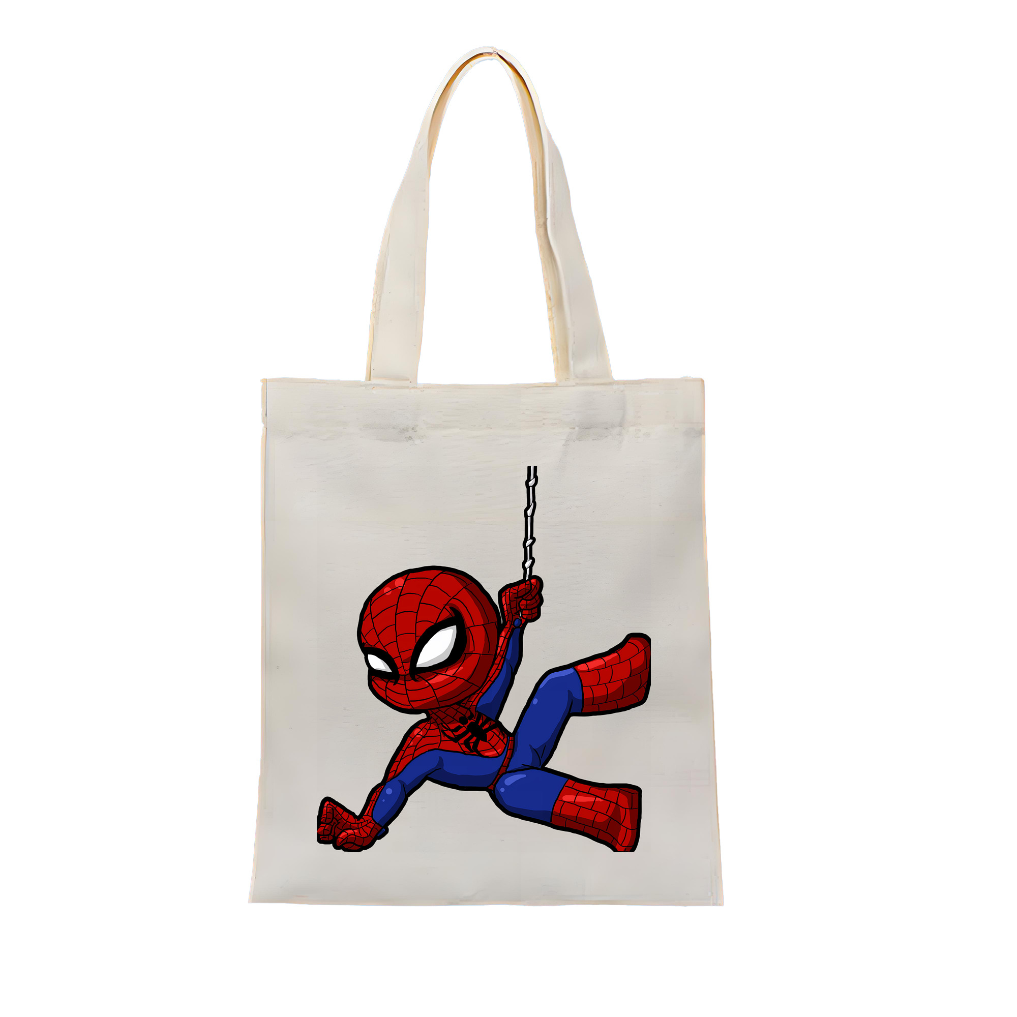 （画像用） Spider Man スパイダーマン 縦型キャンバス生地手提げバッグ　トートバッグ