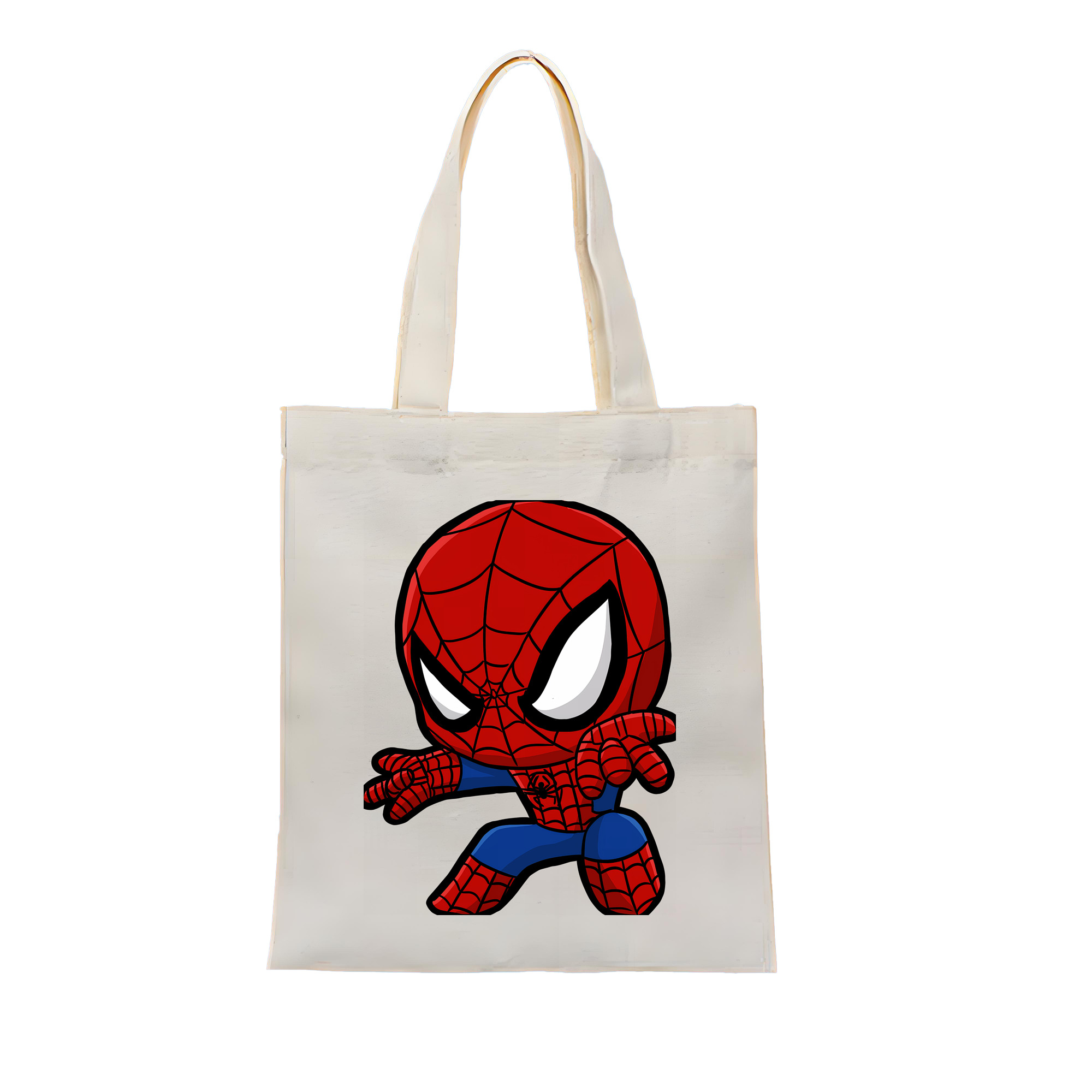 （画像用） Spider Man スパイダーマン 縦型キャンバス生地手提げバッグ　トートバッグ
