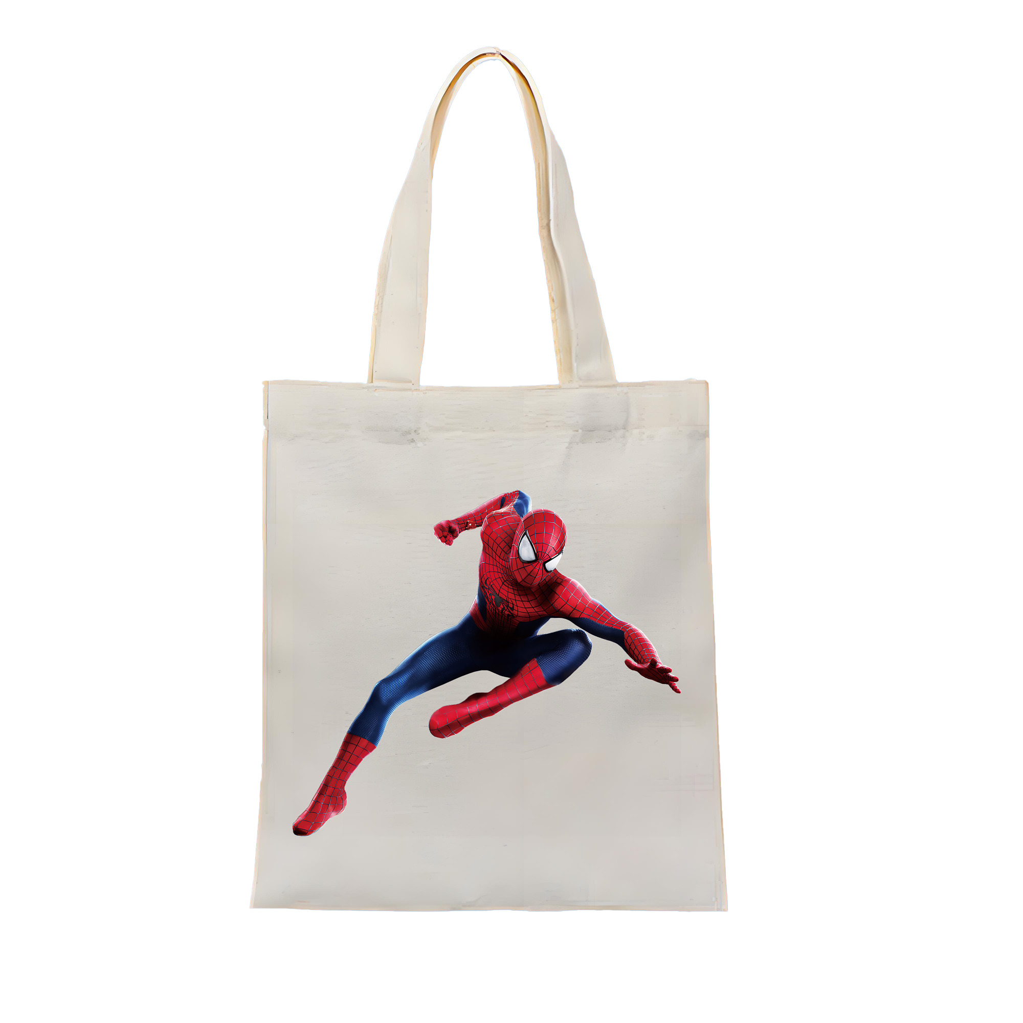（画像用） Spider Man スパイダーマン 縦型キャンバス生地手提げバッグ　トートバッグ