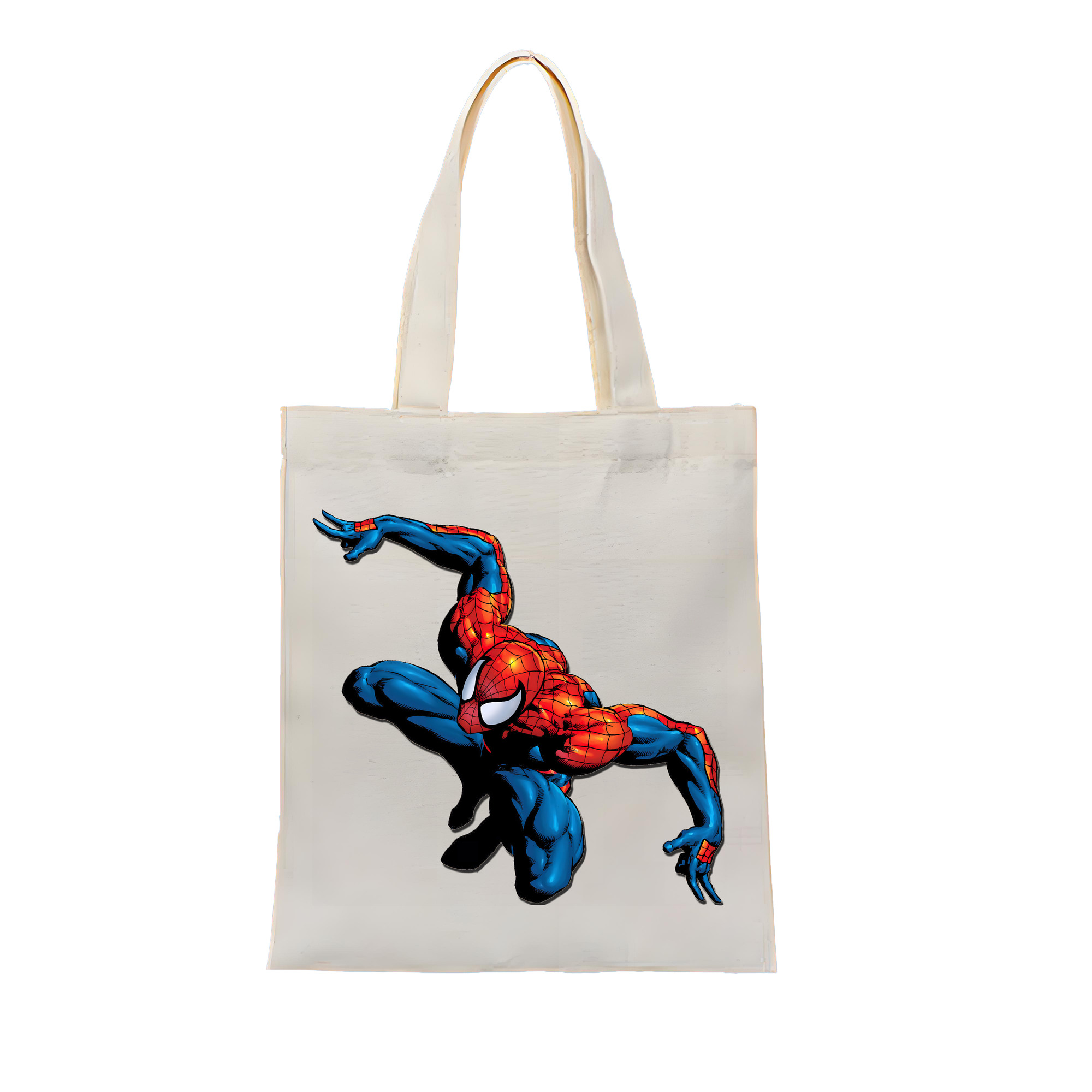 （画像用） Spider Man スパイダーマン 縦型キャンバス生地手提げバッグ　トートバッグ