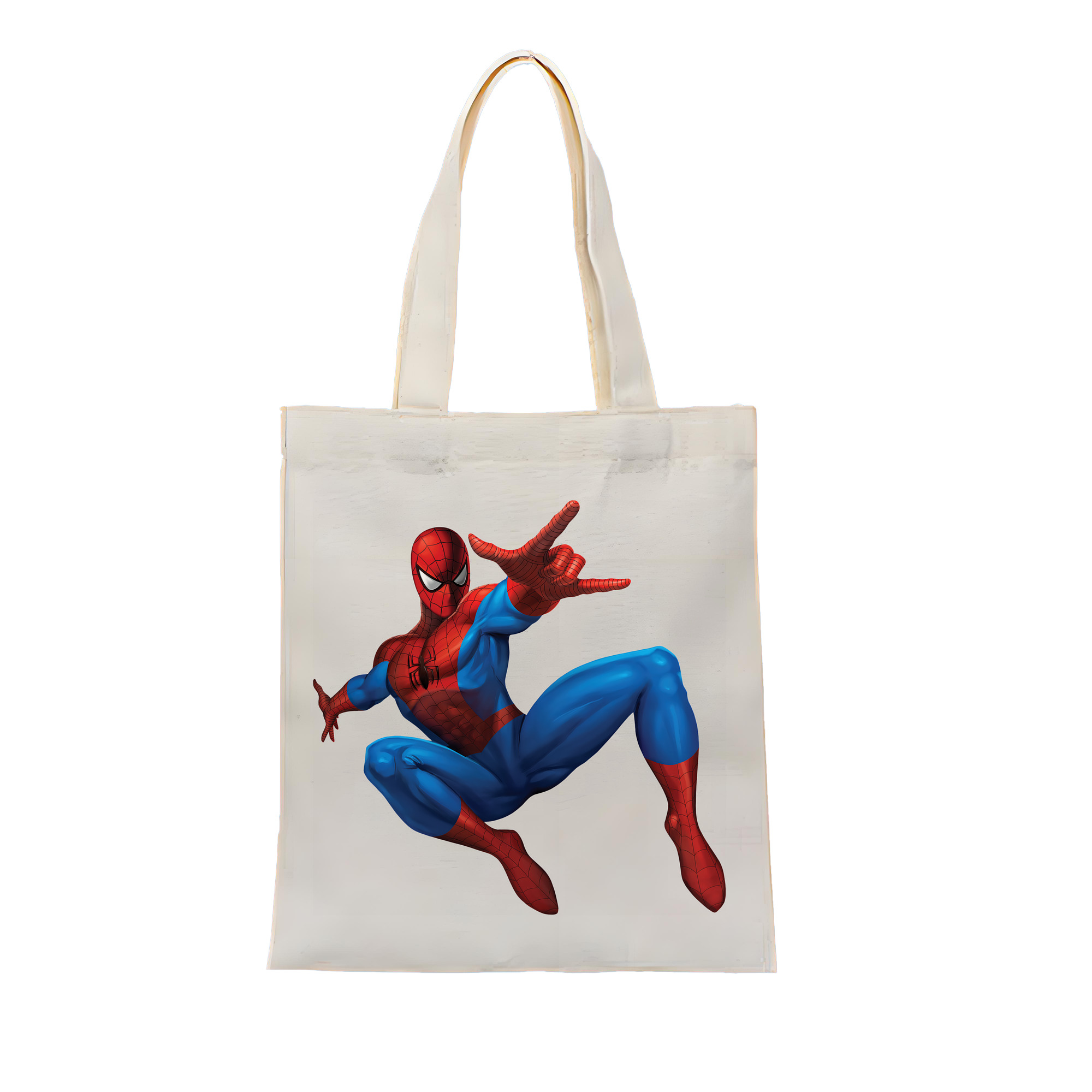 （画像用） Spider Man スパイダーマン 縦型キャンバス生地手提げバッグ　トートバッグ