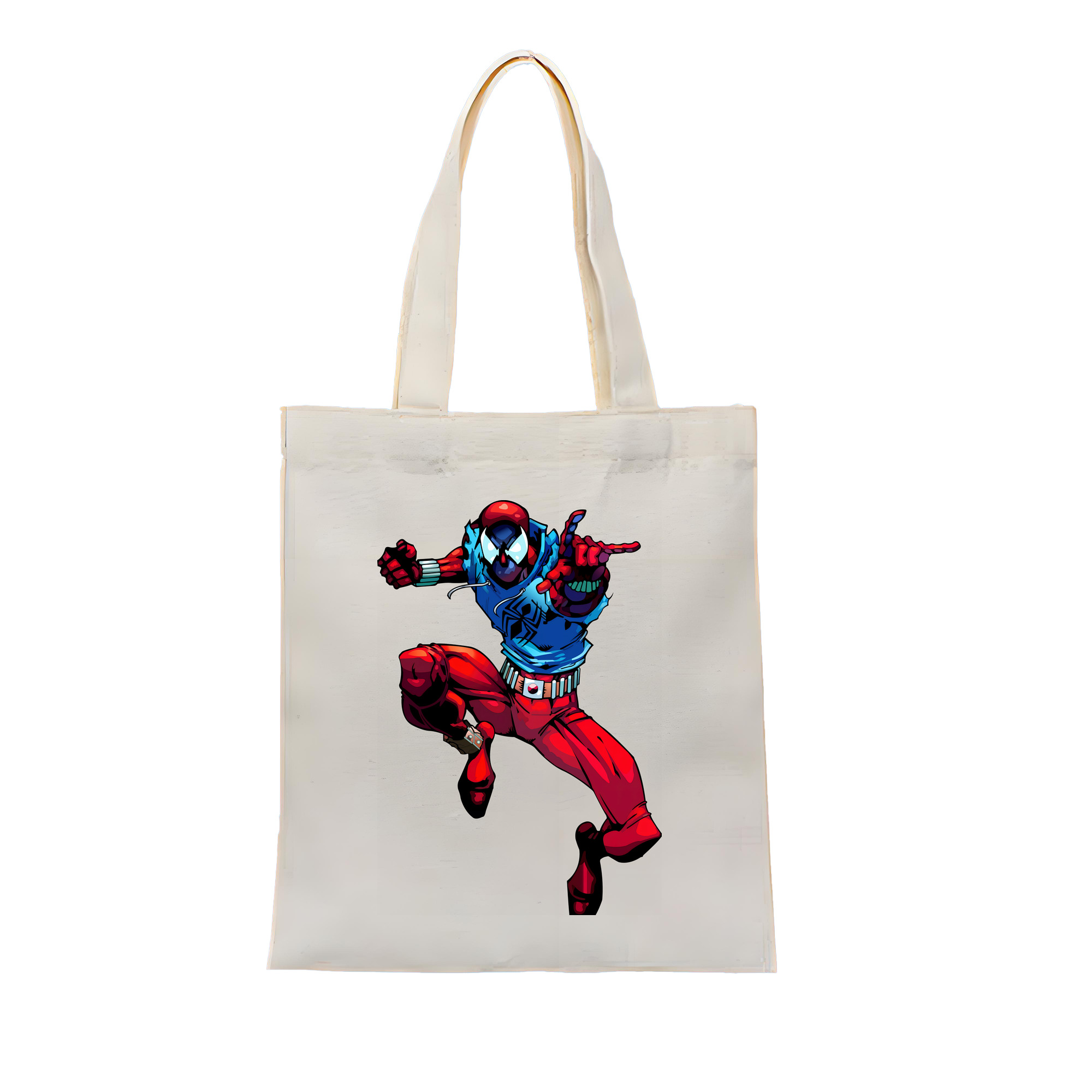 （画像用） Spider Man スパイダーマン 縦型キャンバス生地手提げバッグ　トートバッグ