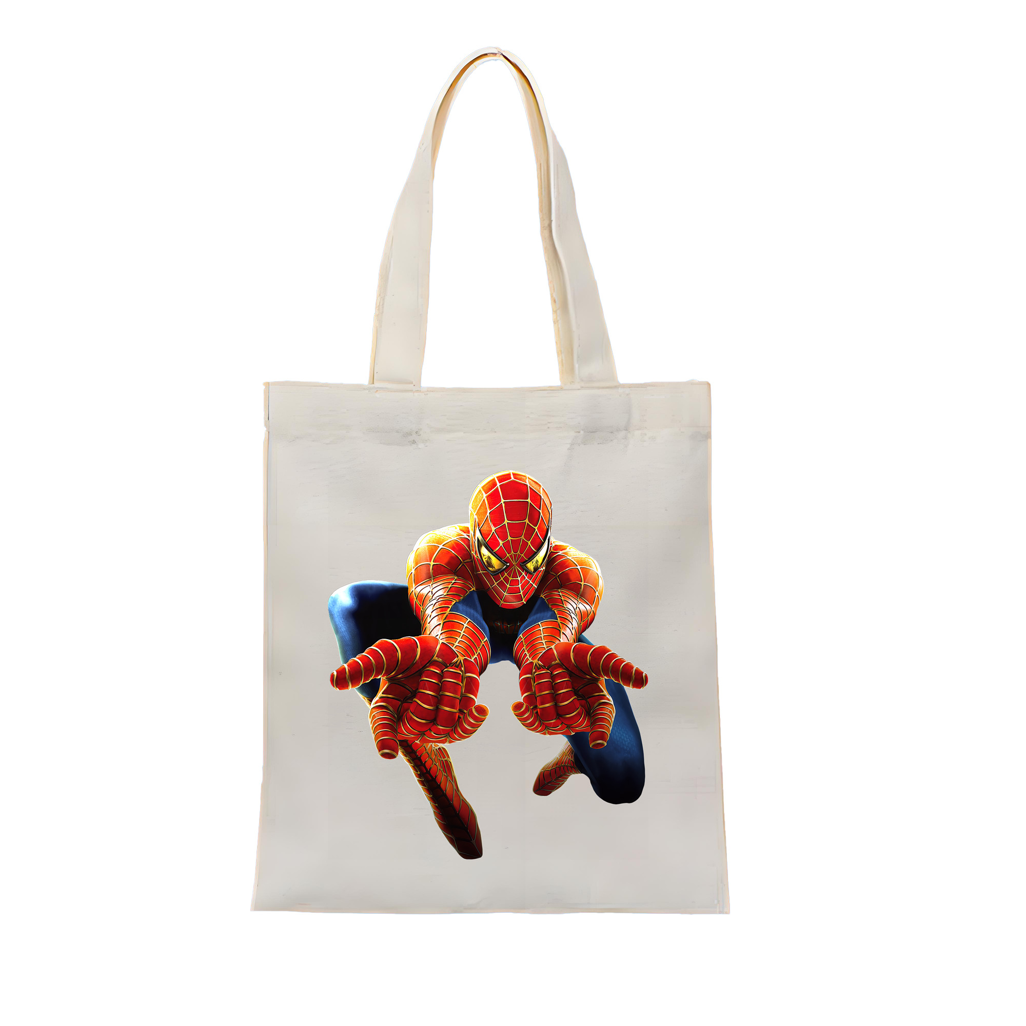 （画像用） Spider Man スパイダーマン 縦型キャンバス生地手提げバッグ　トートバッグ