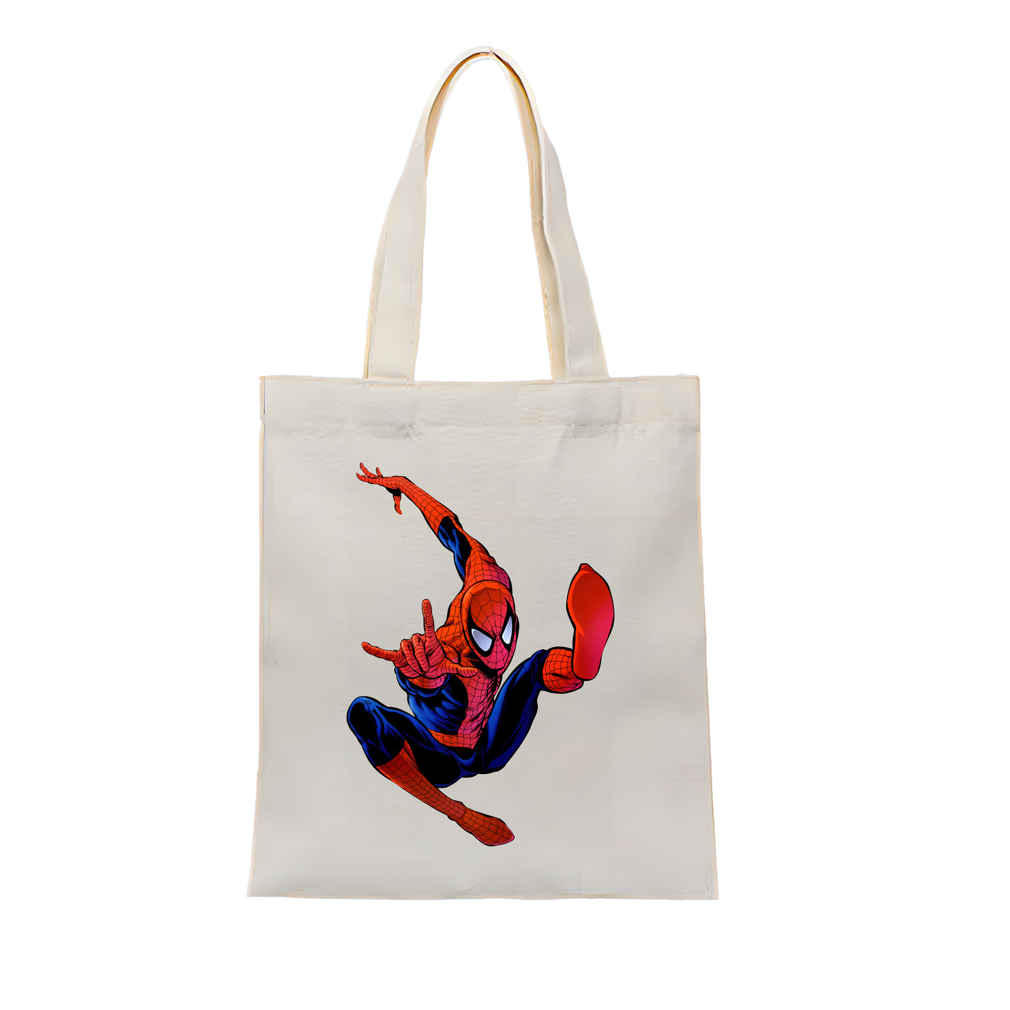（画像用） Spider Man スパイダーマン 縦型キャンバス生地手提げバッグ　トートバッグ
