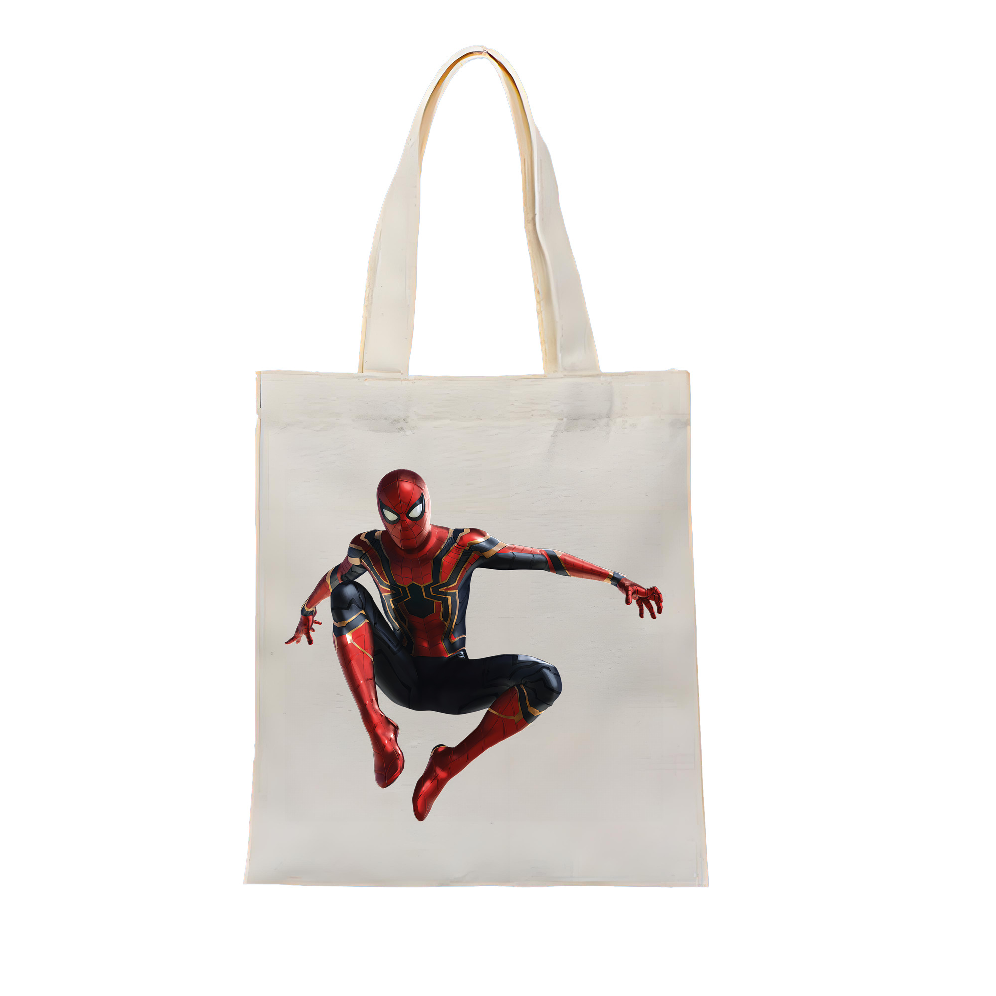 （画像用） Spider Man スパイダーマン 縦型キャンバス生地手提げバッグ　トートバッグ