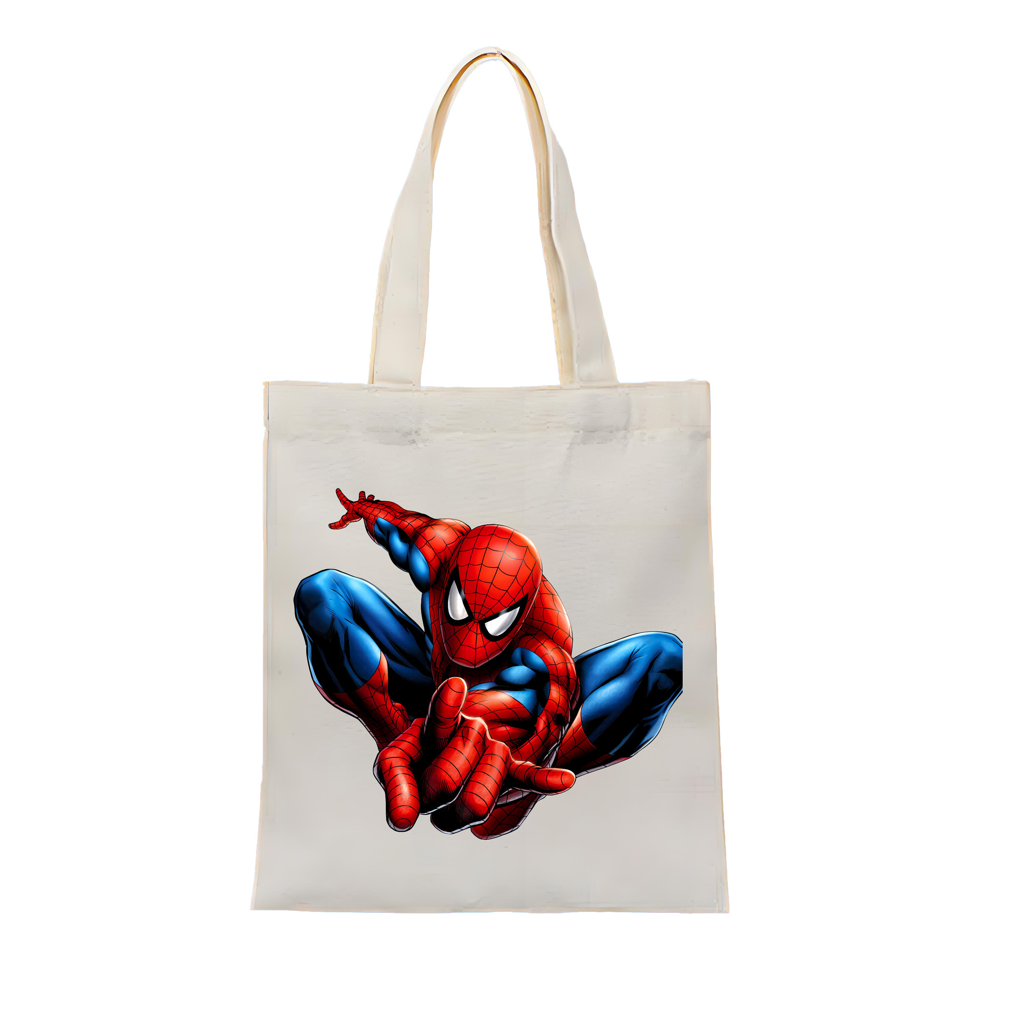 （画像用） Spider Man スパイダーマン 縦型キャンバス生地手提げバッグ　トートバッグ