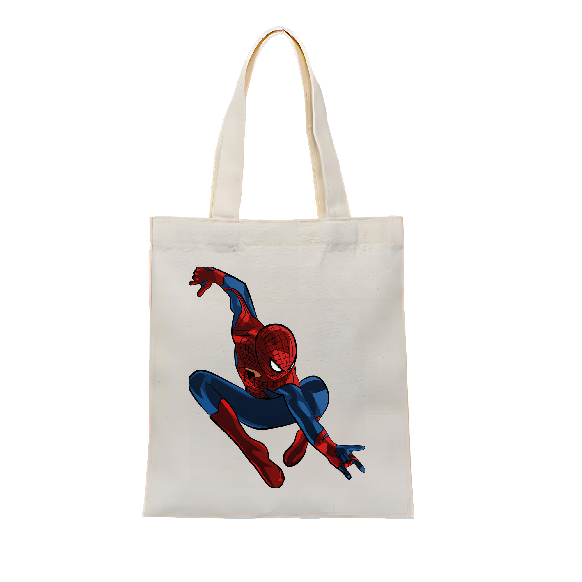 （画像用） Spider Man スパイダーマン 縦型キャンバス生地手提げバッグ　トートバッグ