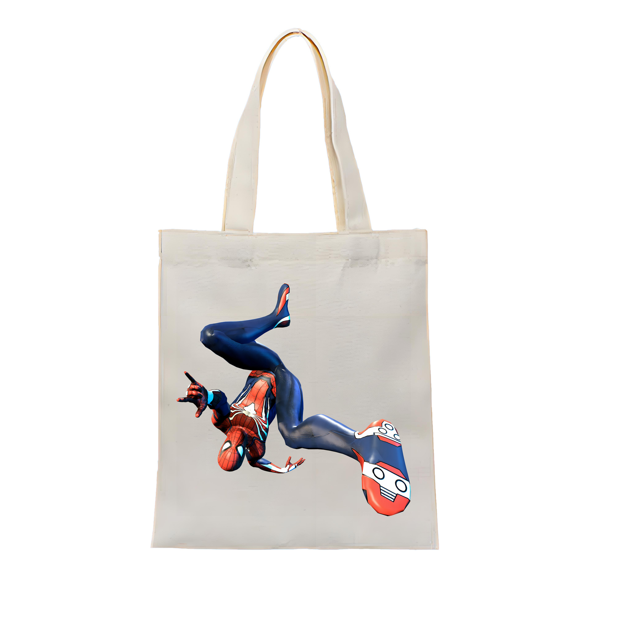 （画像用） Spider Man スパイダーマン 縦型キャンバス生地手提げバッグ　トートバッグ
