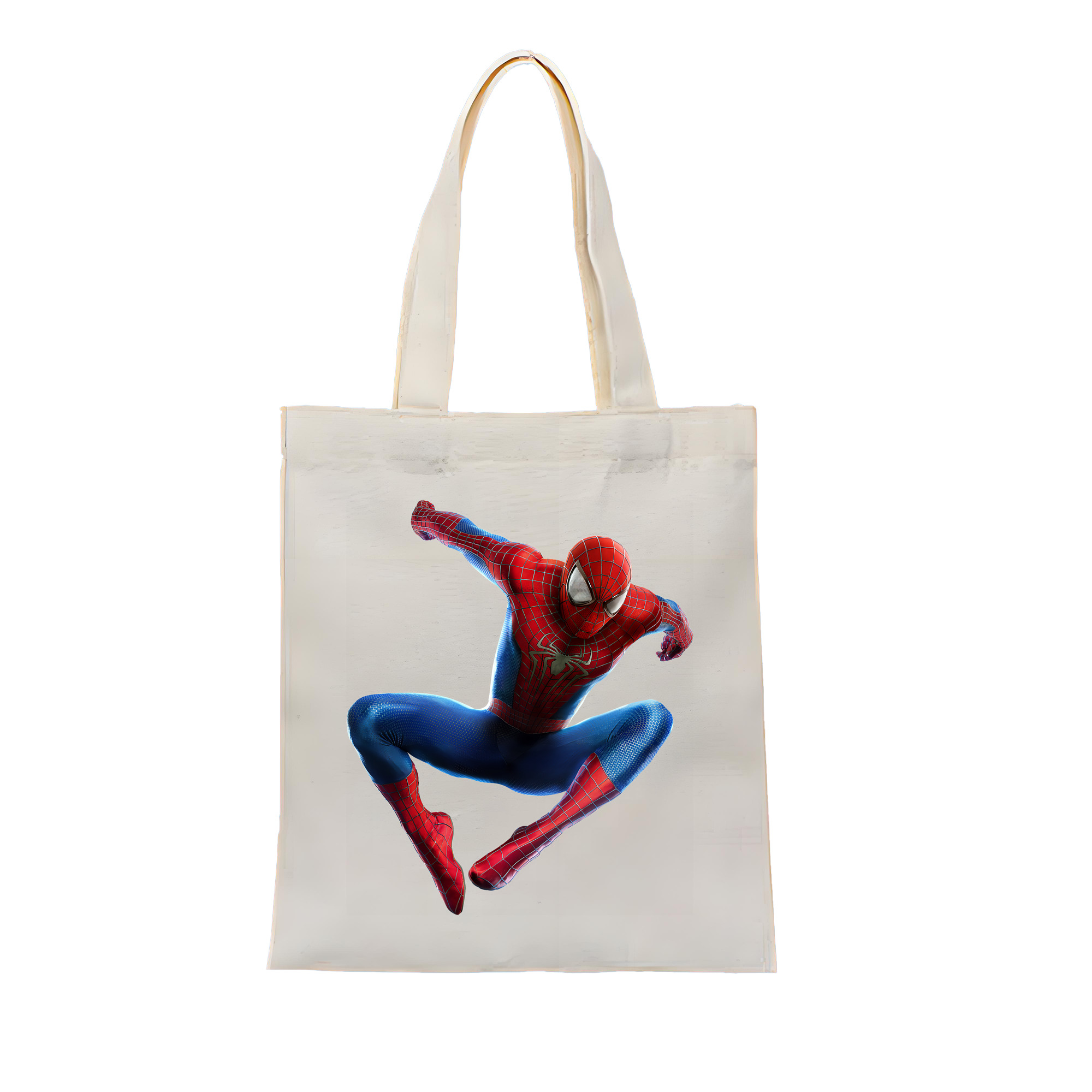 （画像用） Spider Man スパイダーマン 縦型キャンバス生地手提げバッグ　トートバッグ