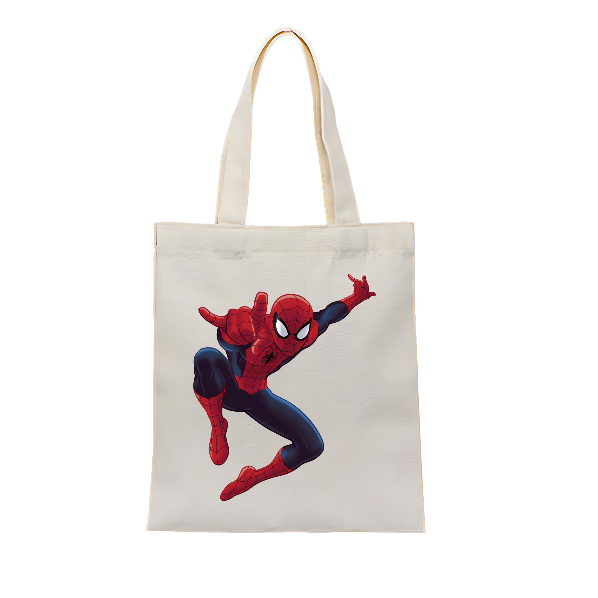 （画像用） Spider Man スパイダーマン 縦型キャンバス生地手提げバッグ　トートバッグ