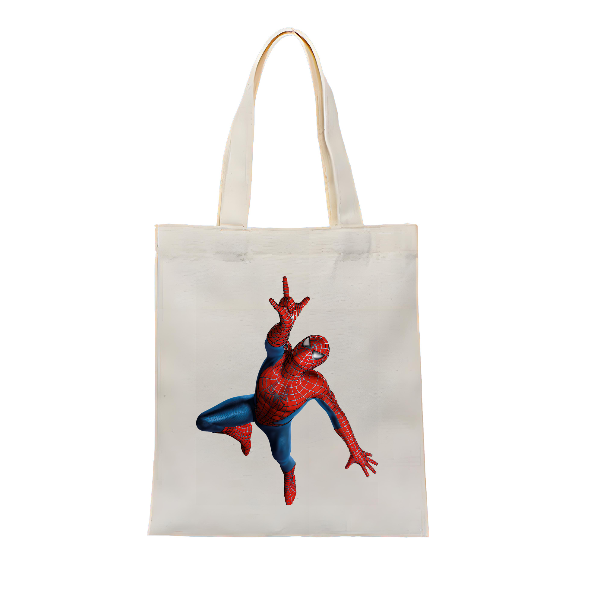 （画像用） Spider Man スパイダーマン 縦型キャンバス生地手提げバッグ　トートバッグ